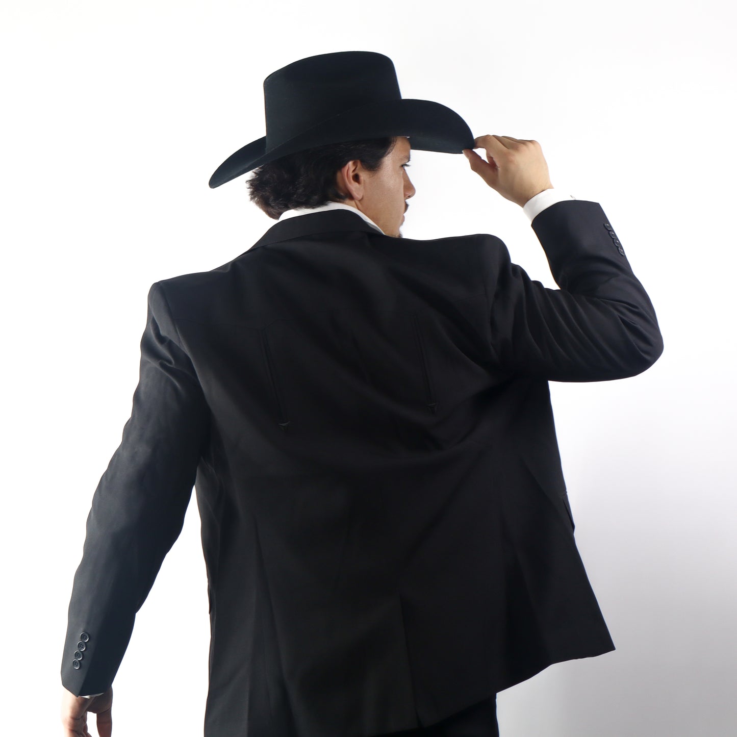 Traje Poliéster Negro Liso