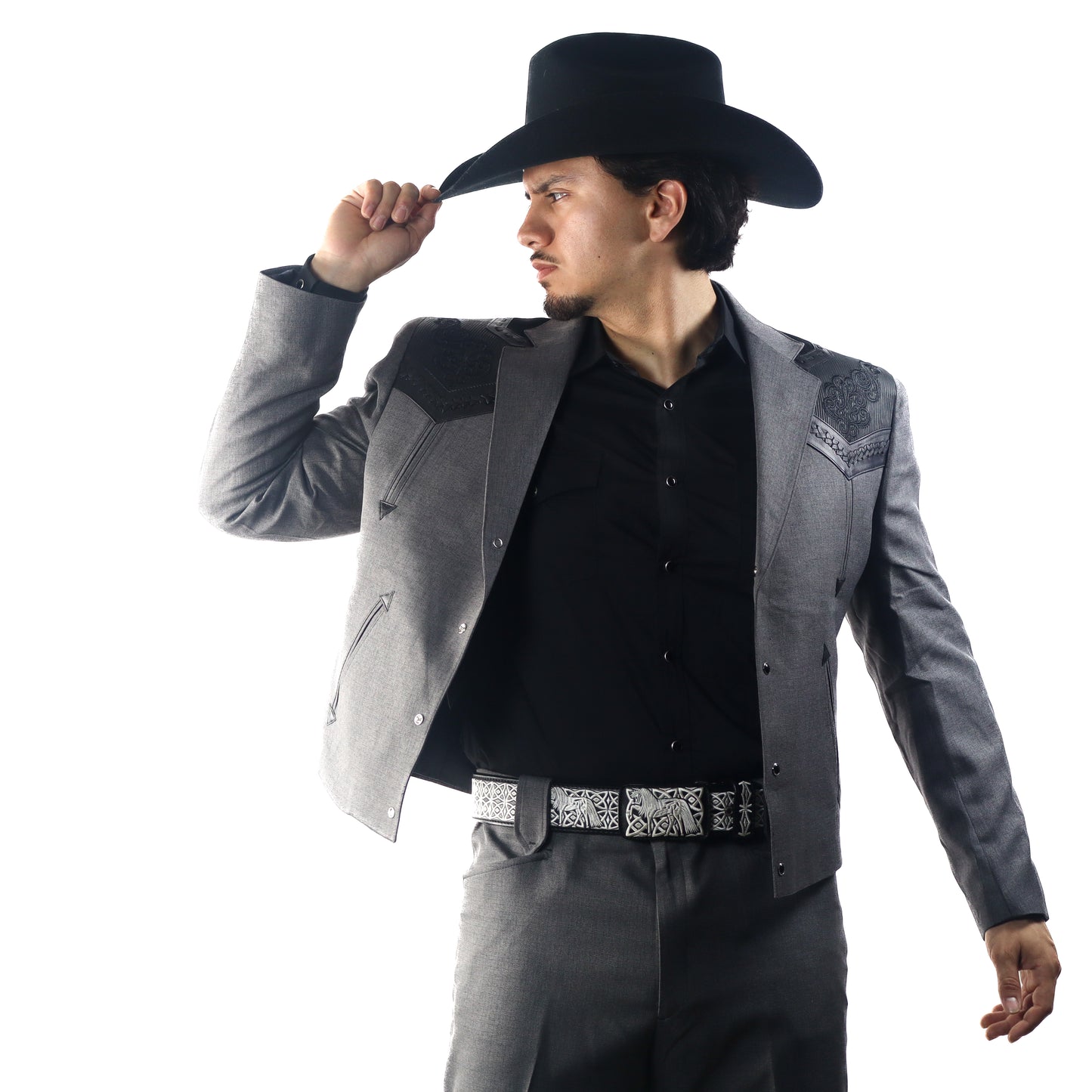 Traje Caporal Toledo Gris Piel Gravada