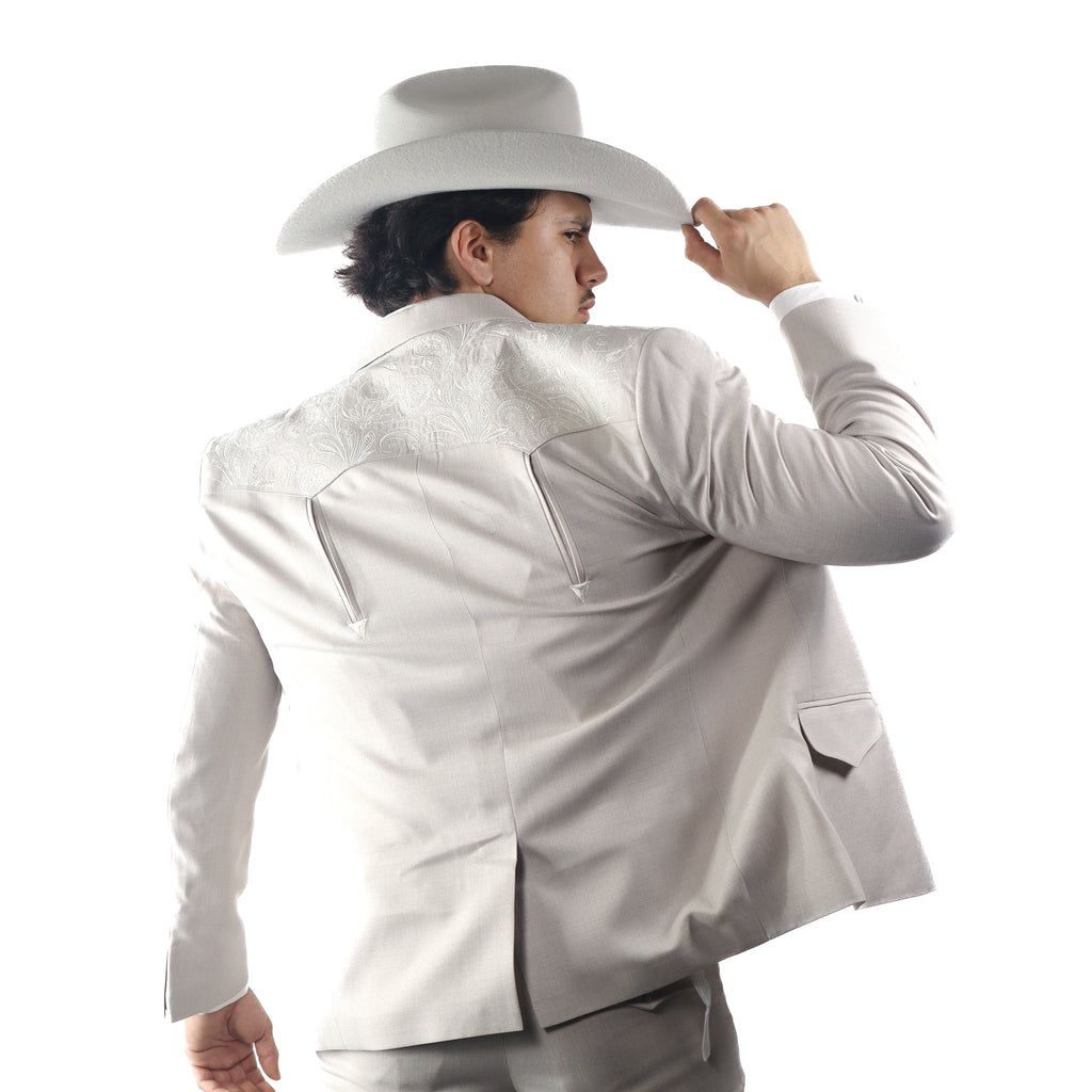 Traje Toledo Beige Bordado Amapola
