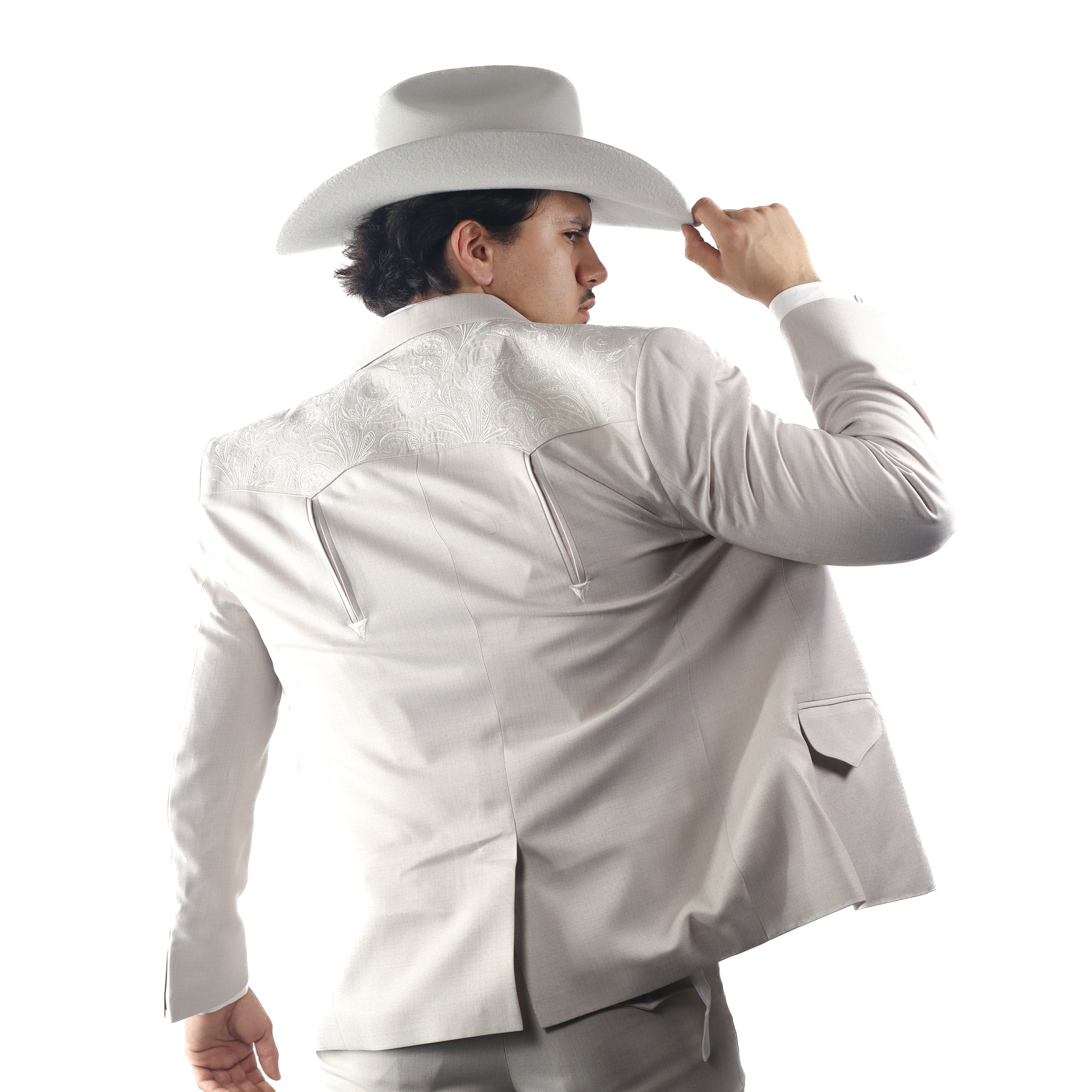 Traje Toledo Beige Bordado Amapola