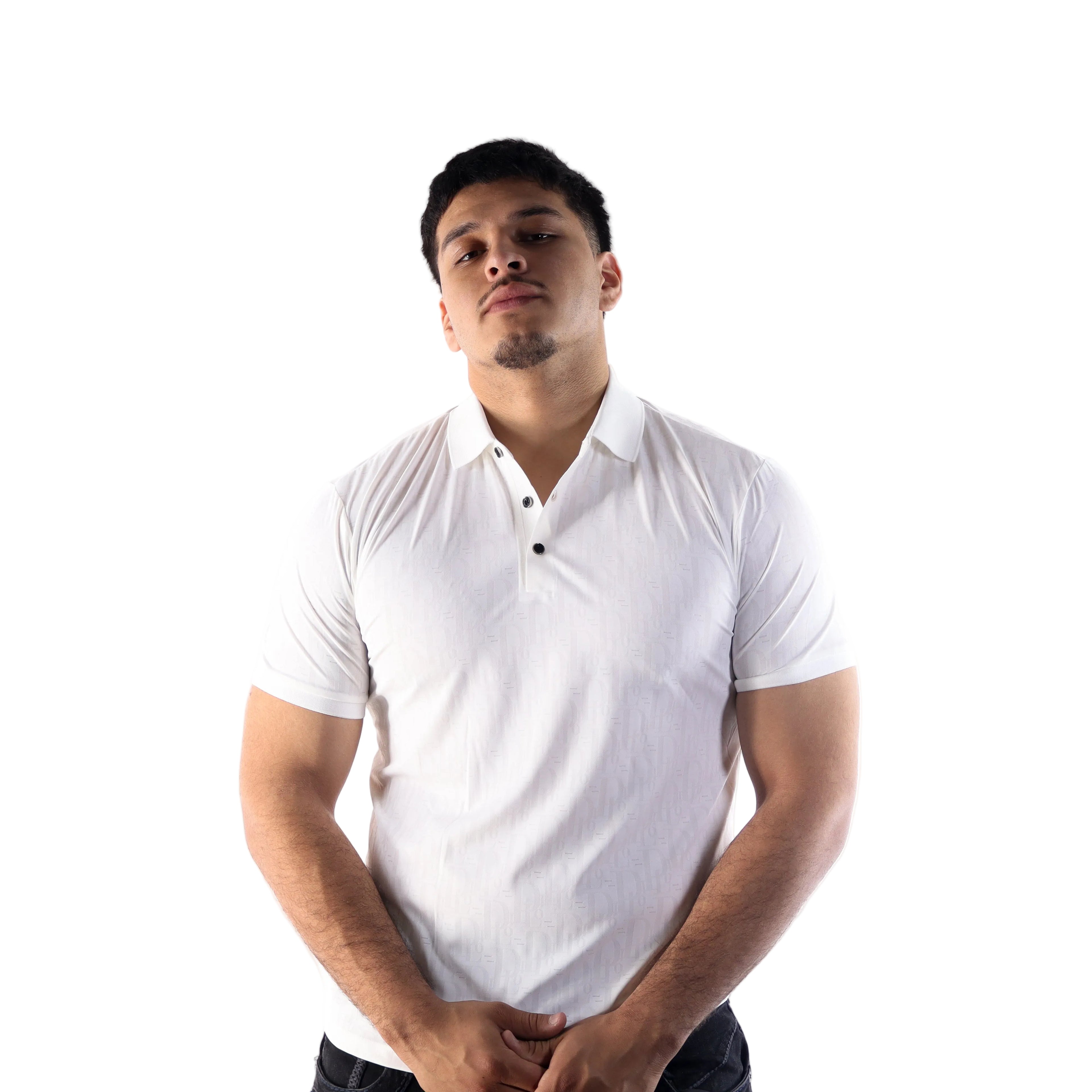 Camisa Polo Stretch Grabado Letras