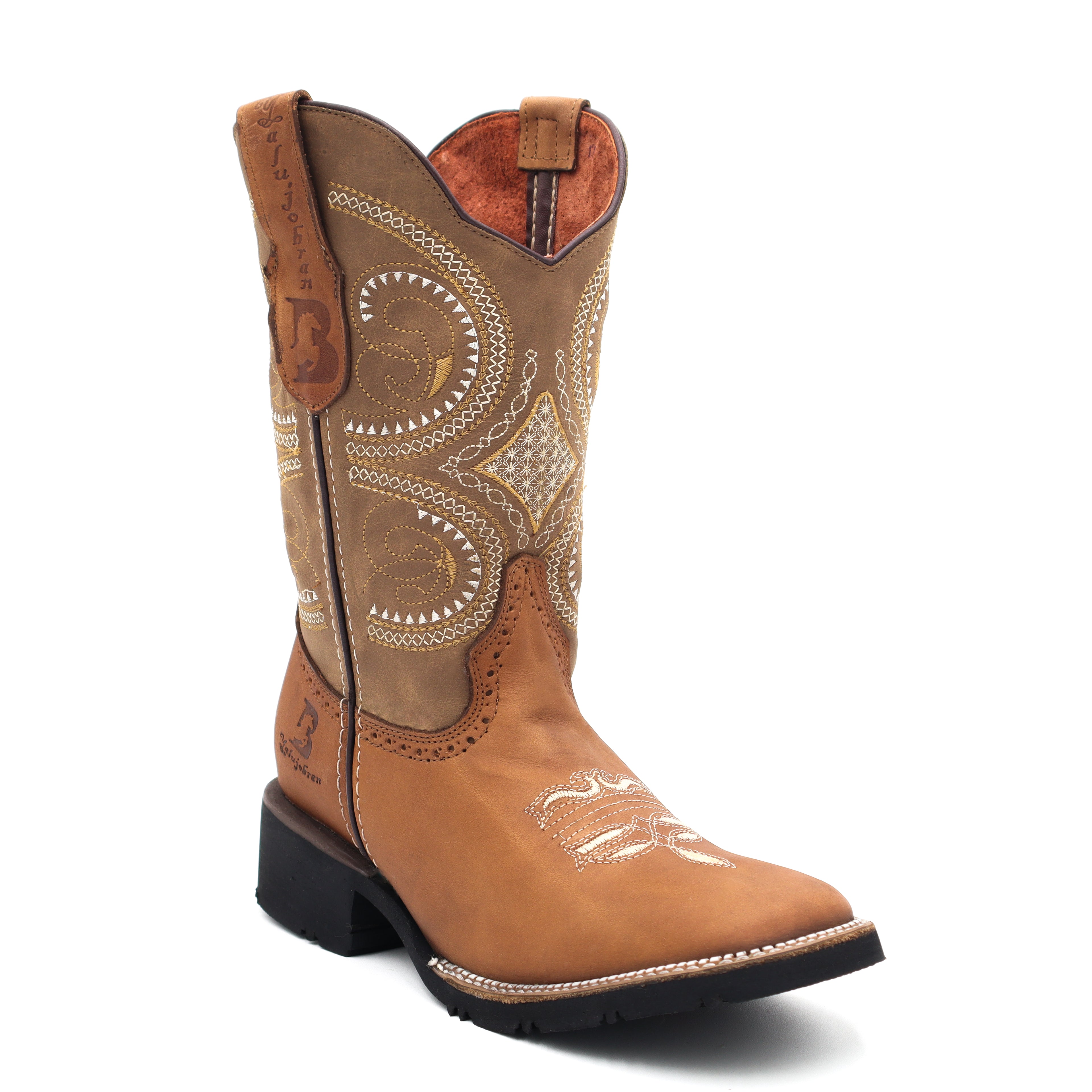 Bota Vaquera Crazy | Cuero Genuino | Color Tabaco | 010J100
