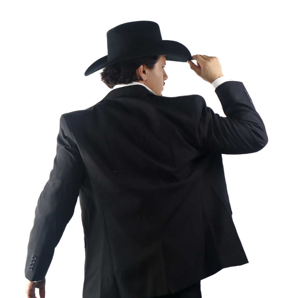 Traje Poliéster Negro Liso