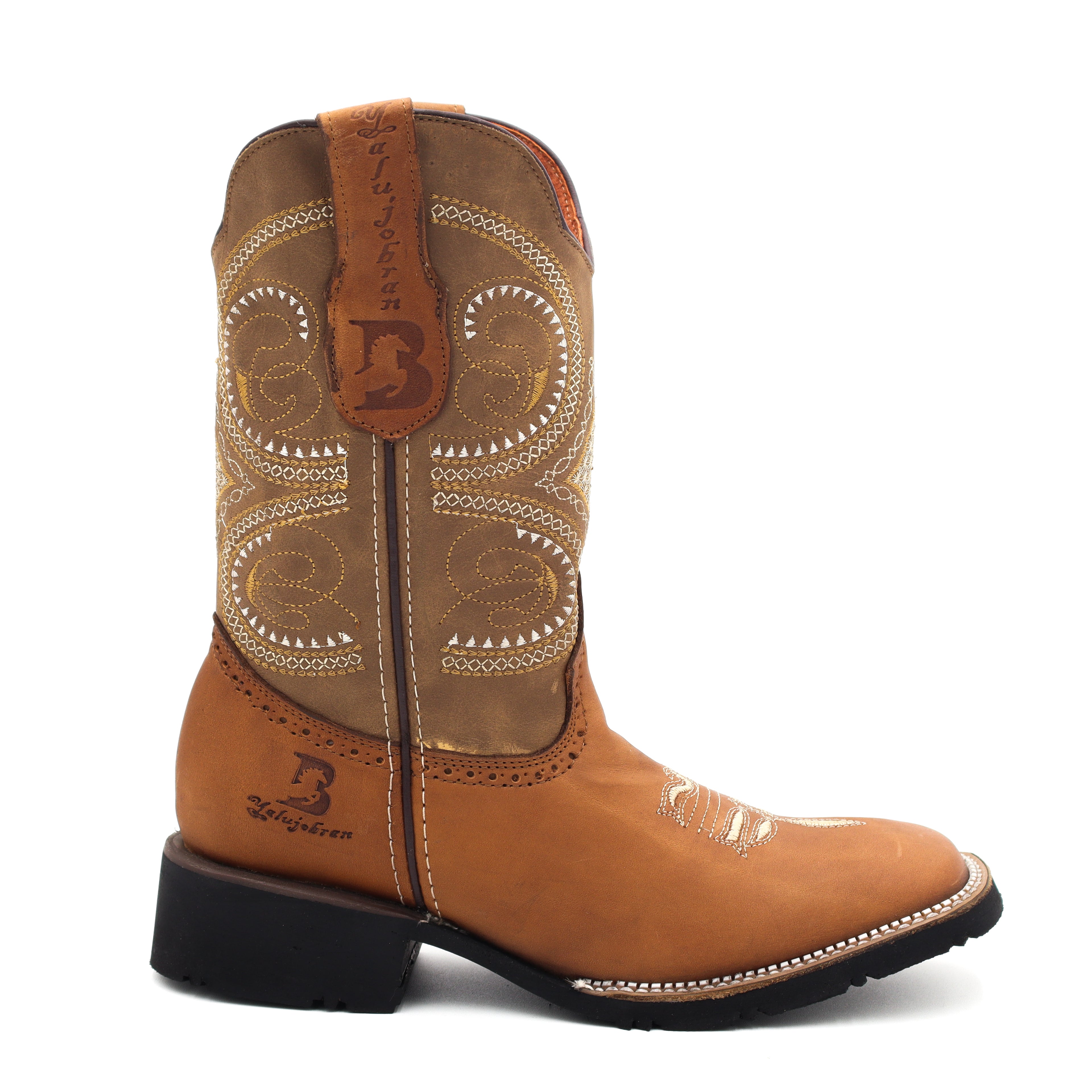 Bota Vaquera Crazy | Cuero Genuino | Color Tabaco | 010J100