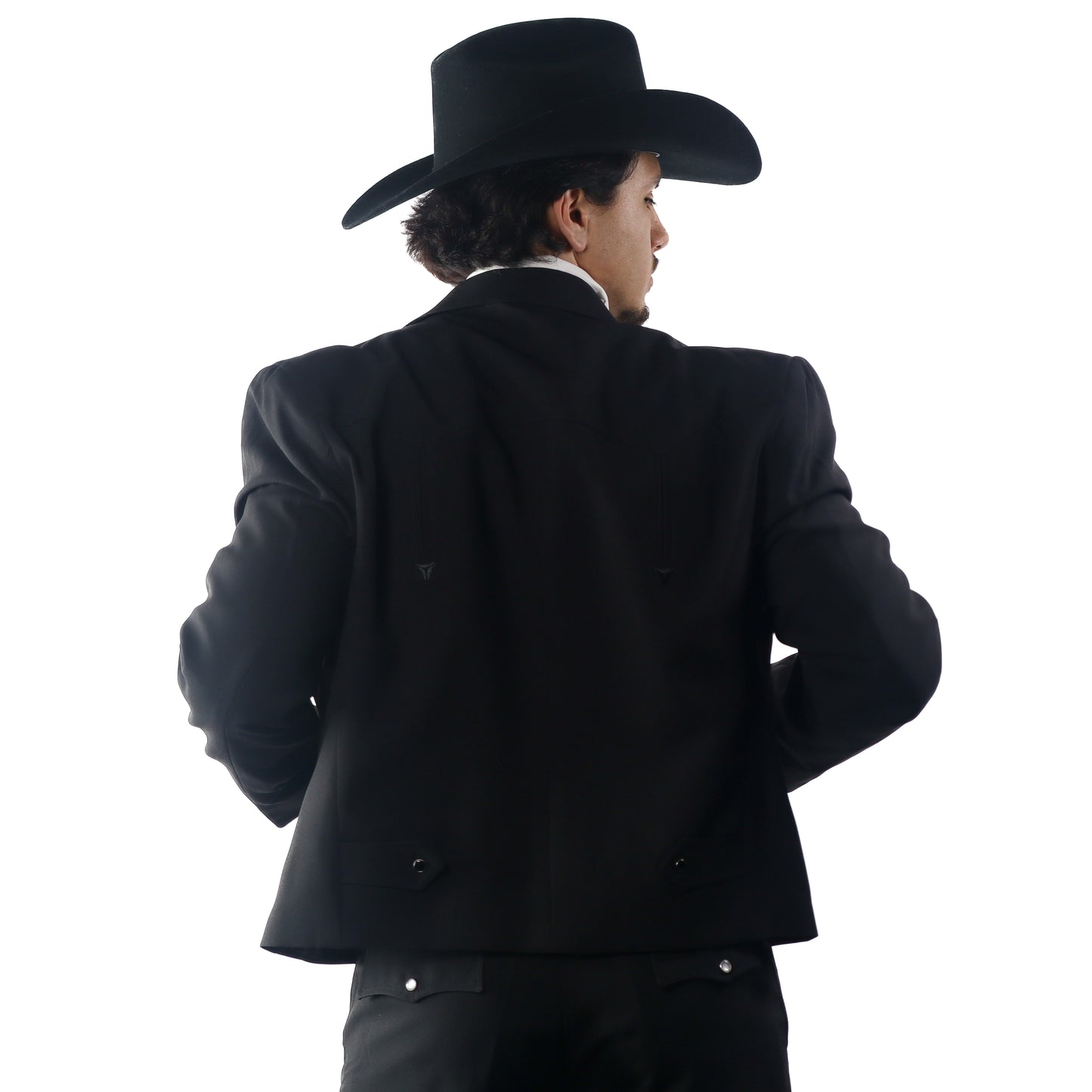 Traje Caporal Poliéster Negro Liso