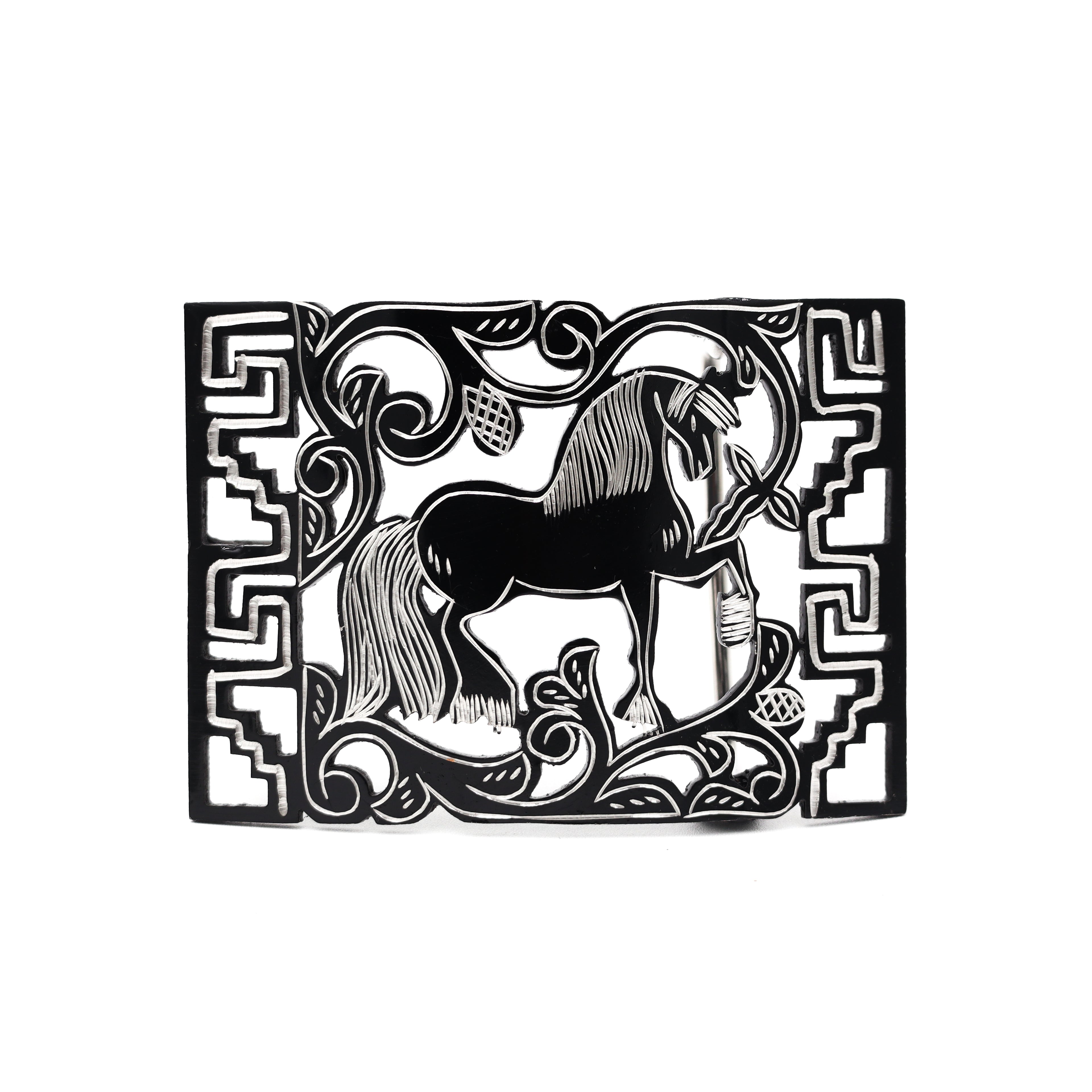 Hebilla de Acero Monel - Caballo Bailador - 001
