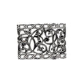 Hebilla de Acero Monel Negra - Rameado con Diamantes - 007
