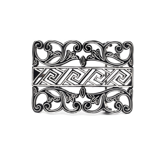 Hebilla de Acero Monel Negro - Grecas entre Ramas