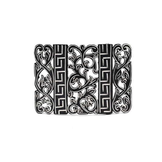 Hebilla de Acero Monel Negra - Grecas Rameadas