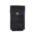 Funda de Cuero Cincelado para Celular - Oración del Caballo Negra