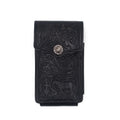 Funda de Cuero Cincelado para Celular - Oración del Caballo Negra 2