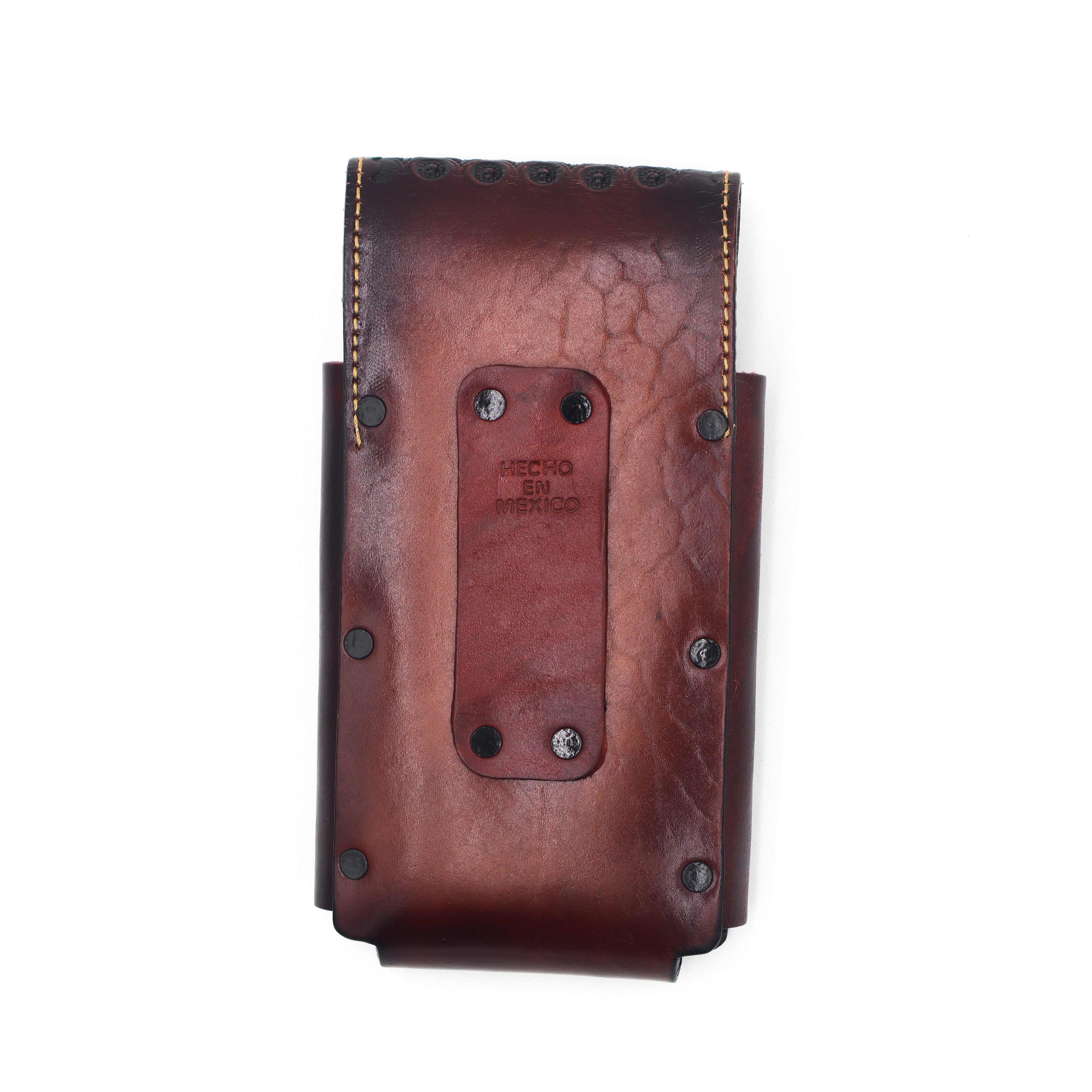 Funda de Cuero Cincelado para Celular - Sombrero y Herradura