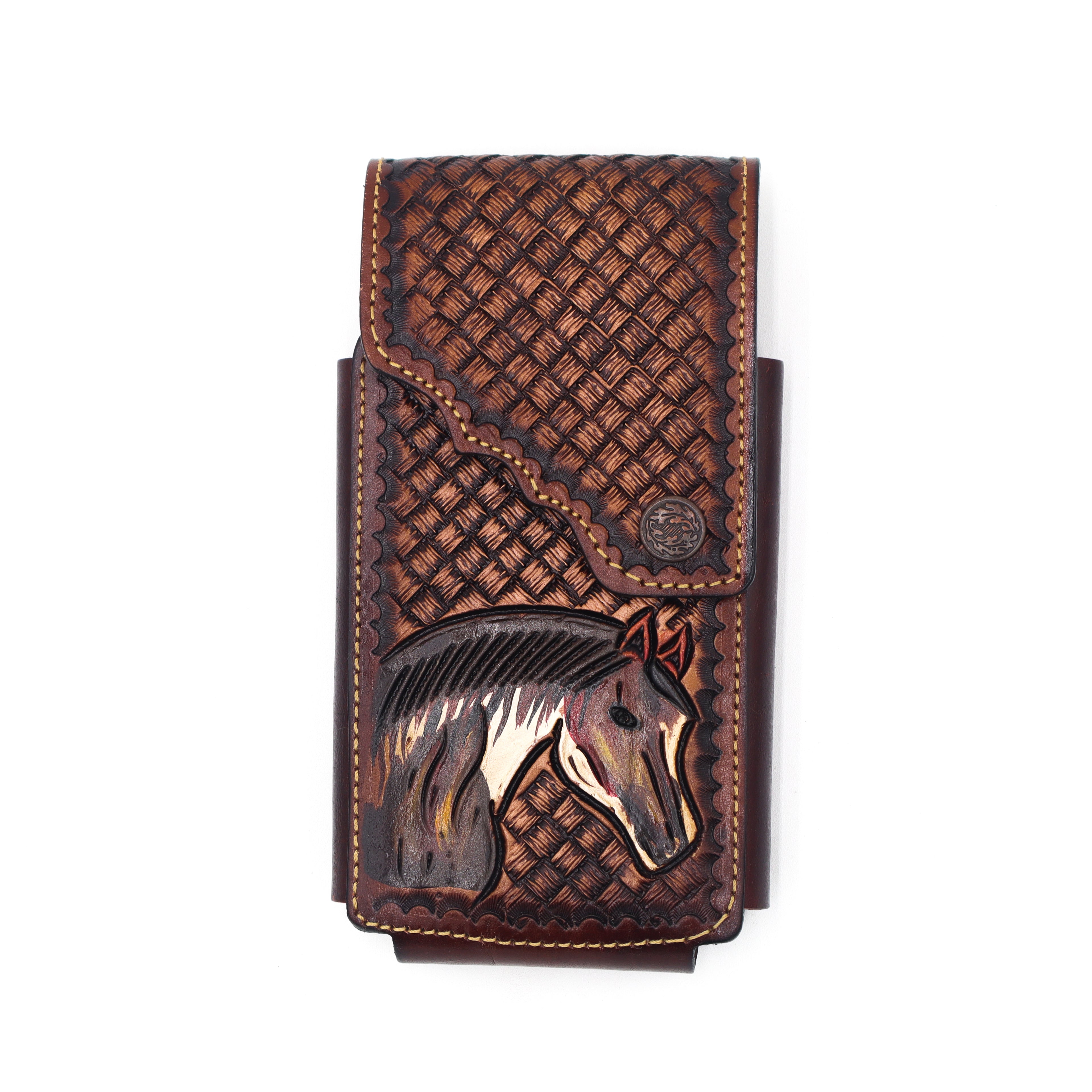Funda de Cuero Cincelado para Celular - Cuaco