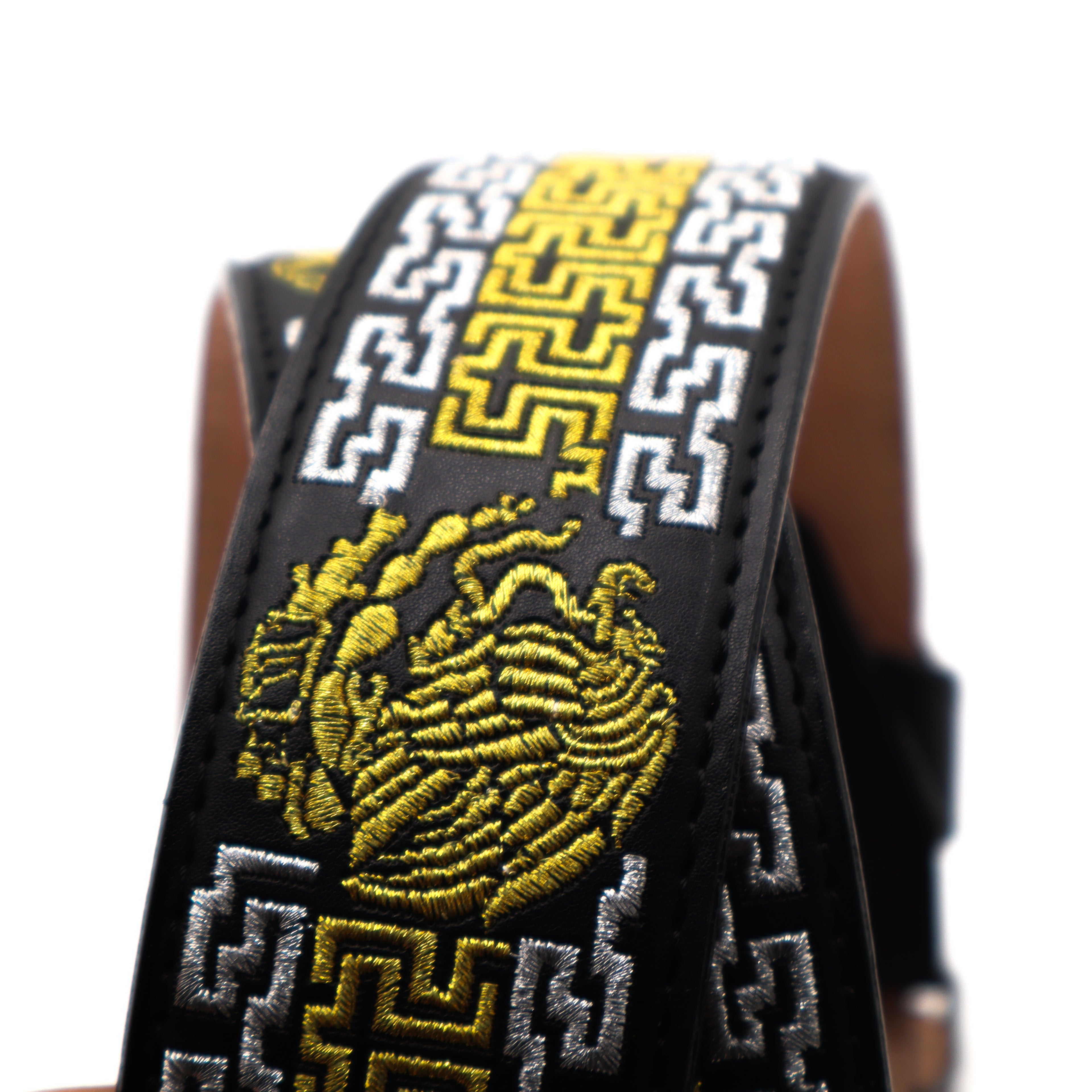 Cinturon Bordado Negro / Dorado - Mexico