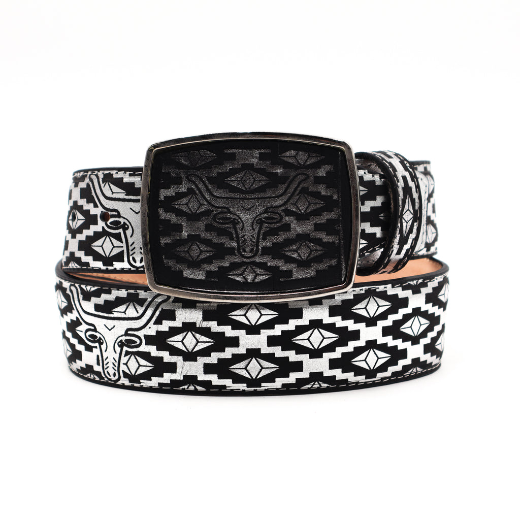 Cinturon Plateado Laser - Toro