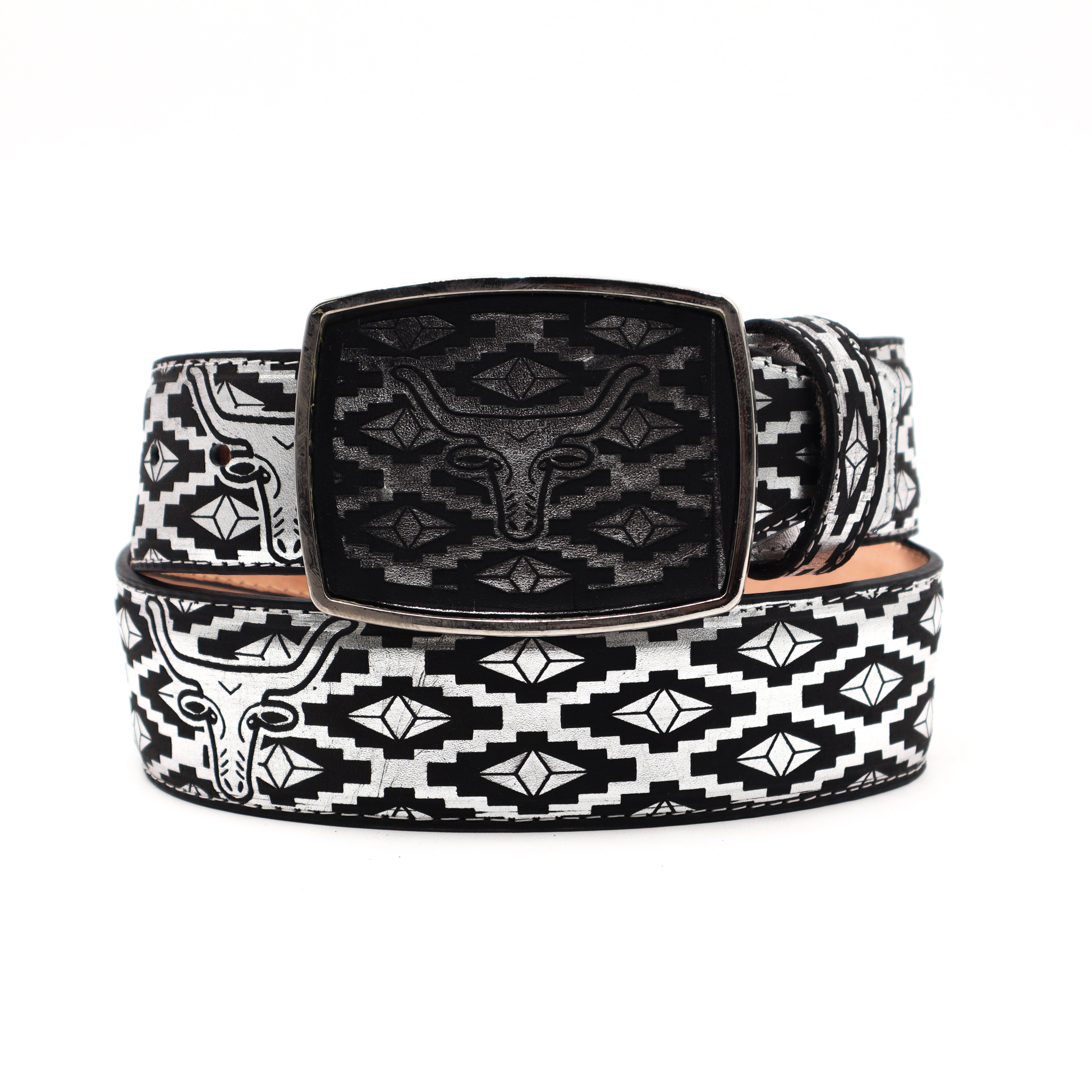 Cinturon Plateado Laser - Toro