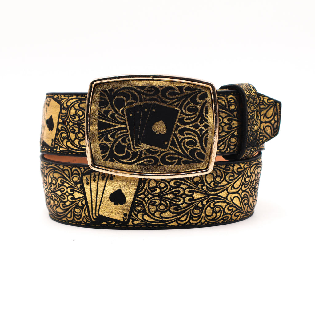 Cinturon Dorado Laser - Cartas