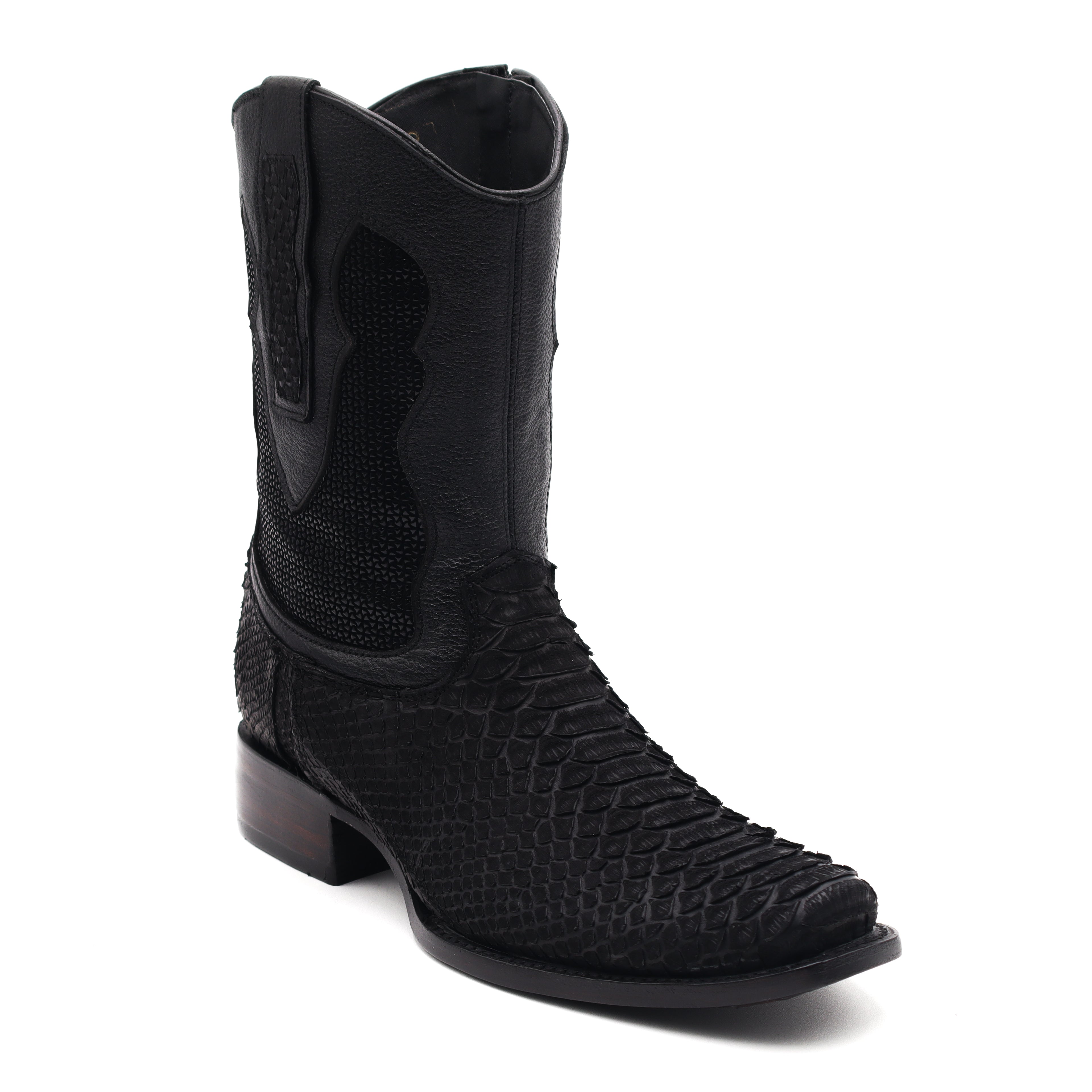 Men's Roma Frontier Exotic Original Python Zip Square Toe Boot