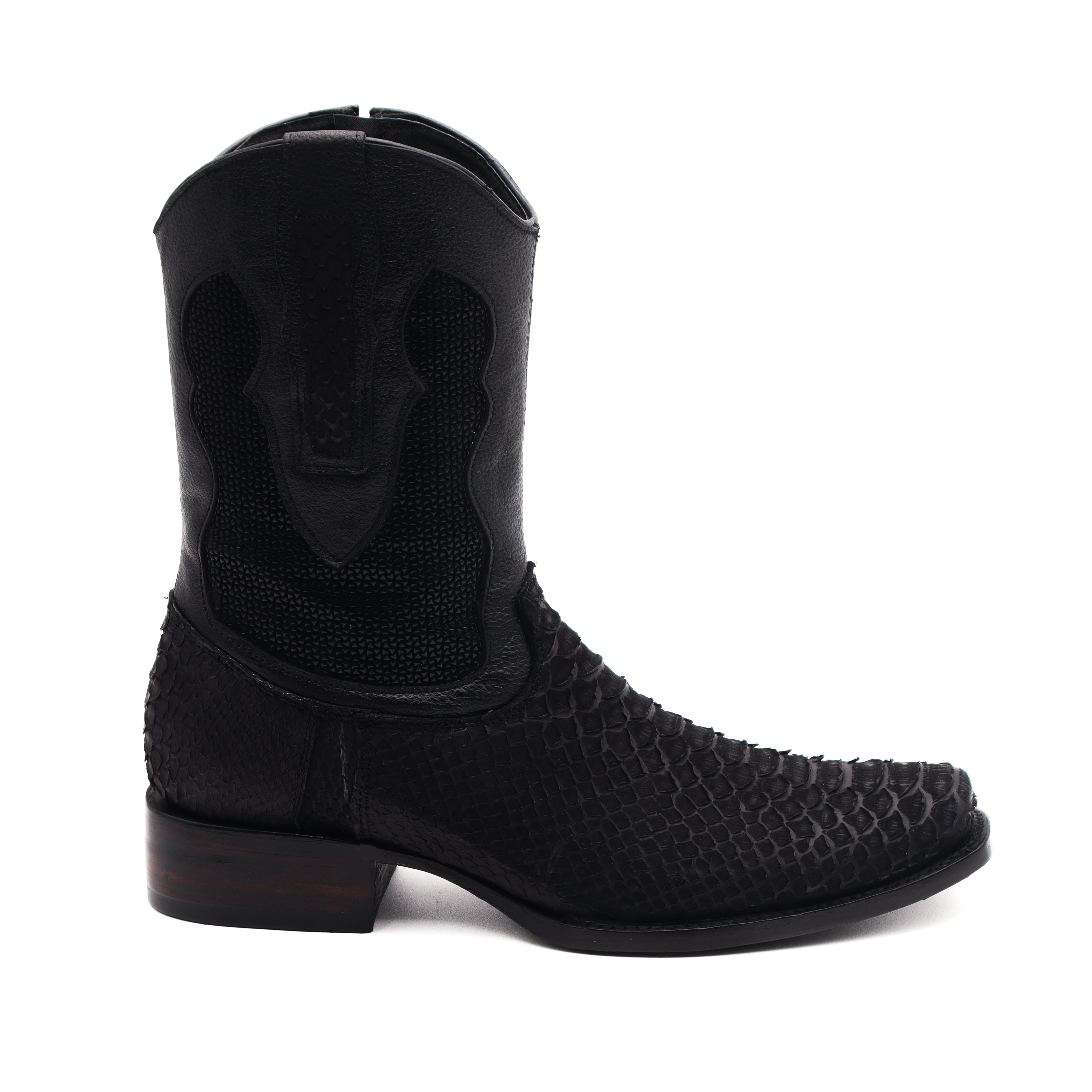 Men's Roma Frontier Exotic Original Python Zip Square Toe Boot