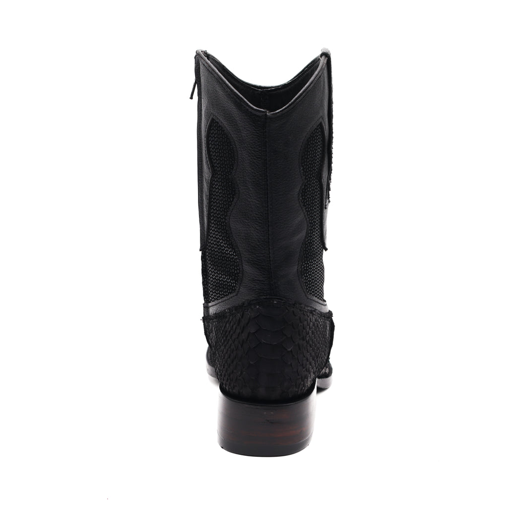 Men's Roma Frontier Exotic Original Python Zip Square Toe Boot