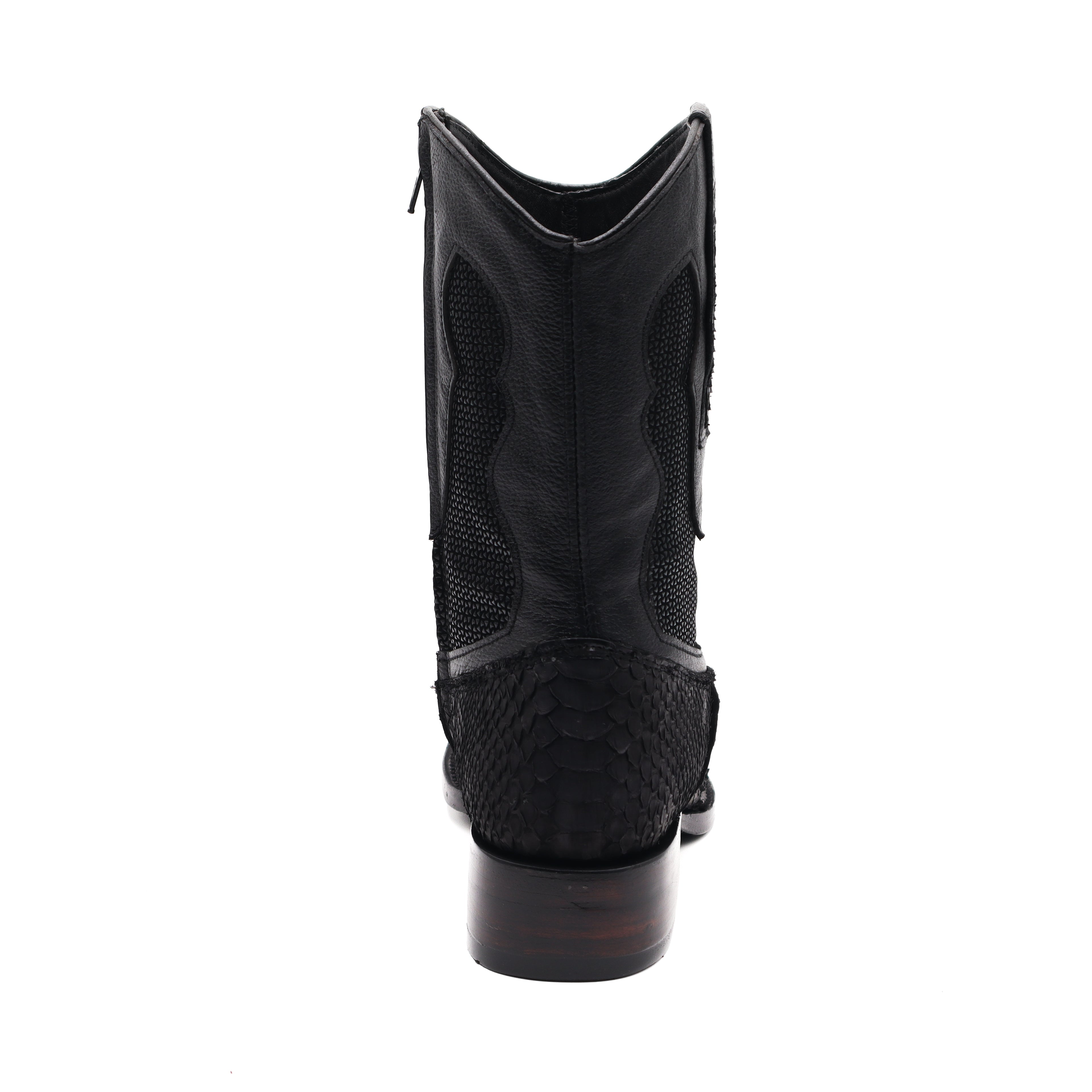 Men's Roma Frontier Exotic Original Python Zip Square Toe Boot