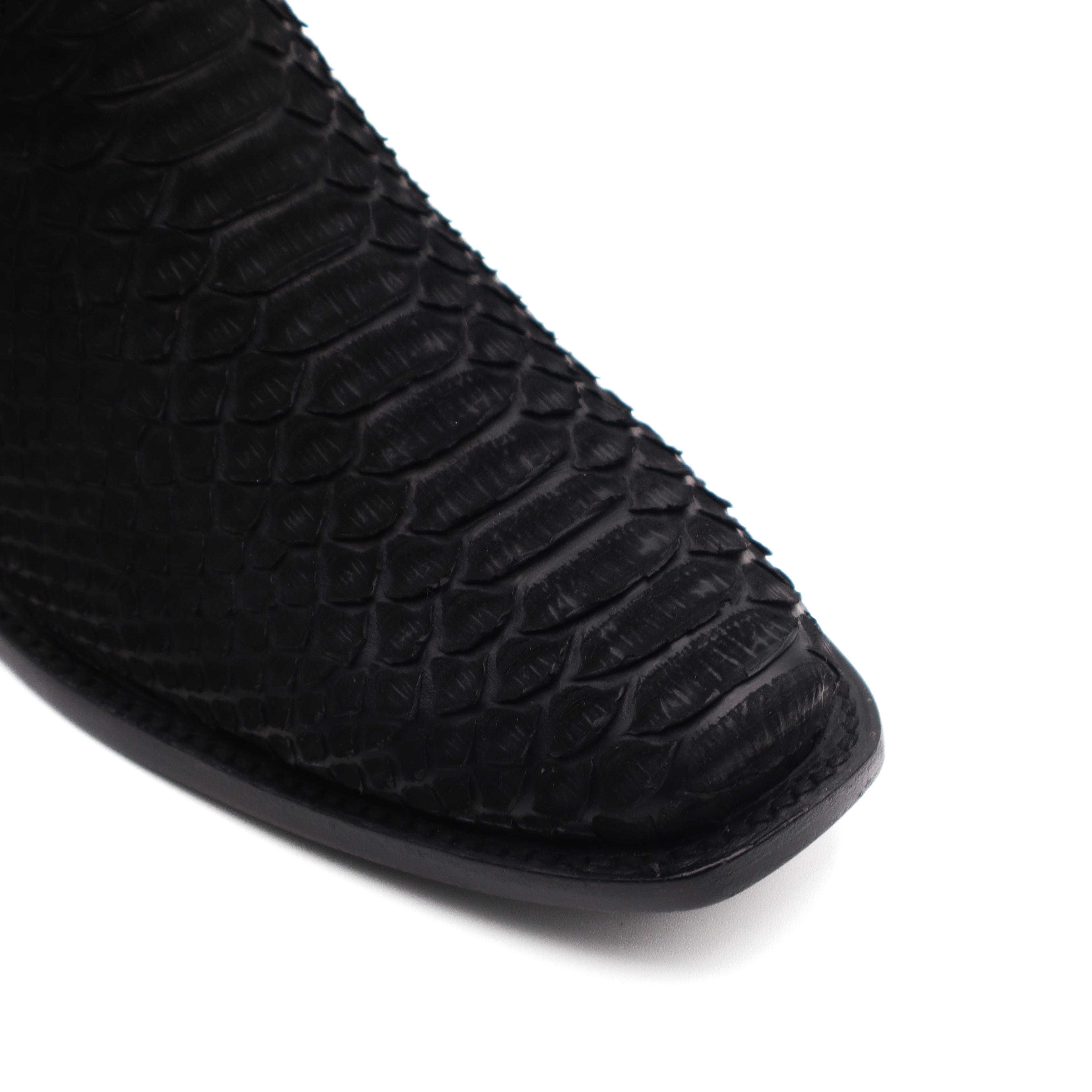 Men's Roma Frontier Exotic Original Python Zip Square Toe Boot