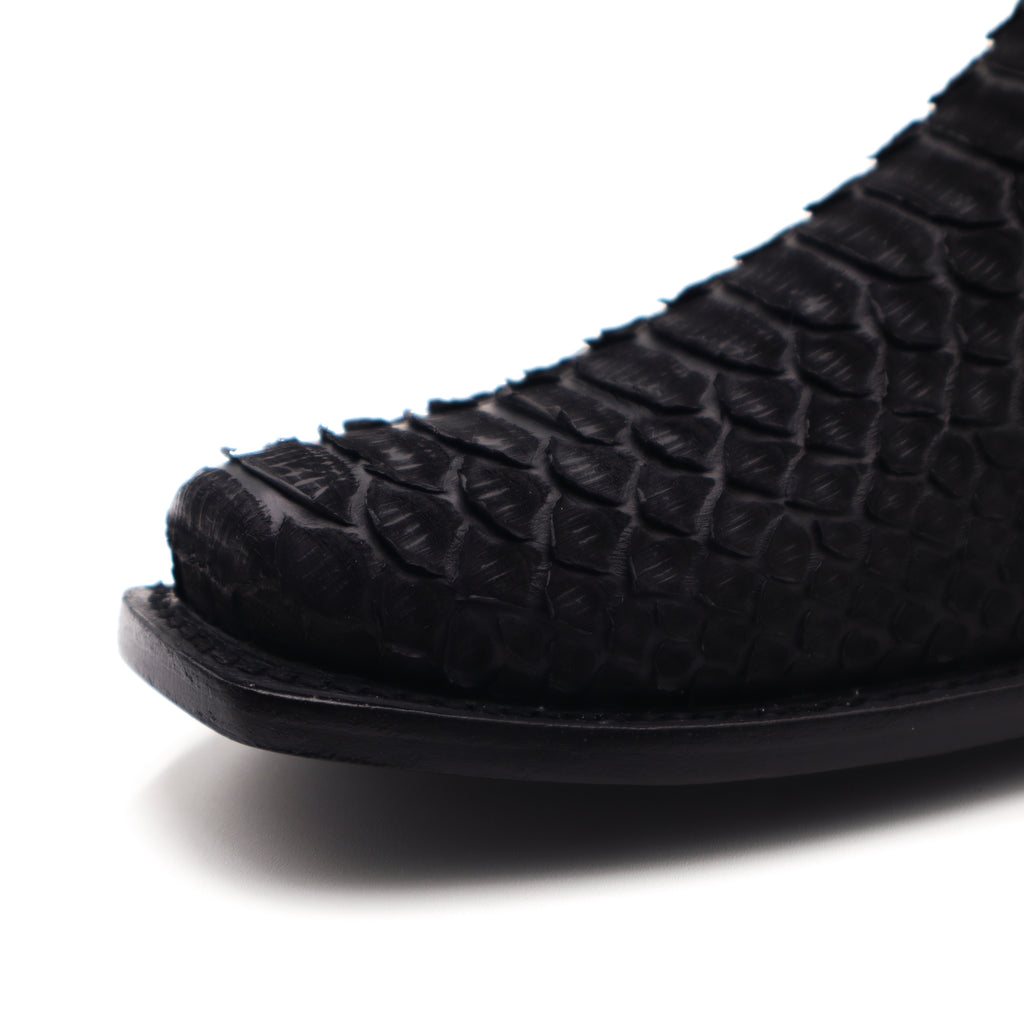 Men's Roma Frontier Exotic Original Python Zip Square Toe Boot