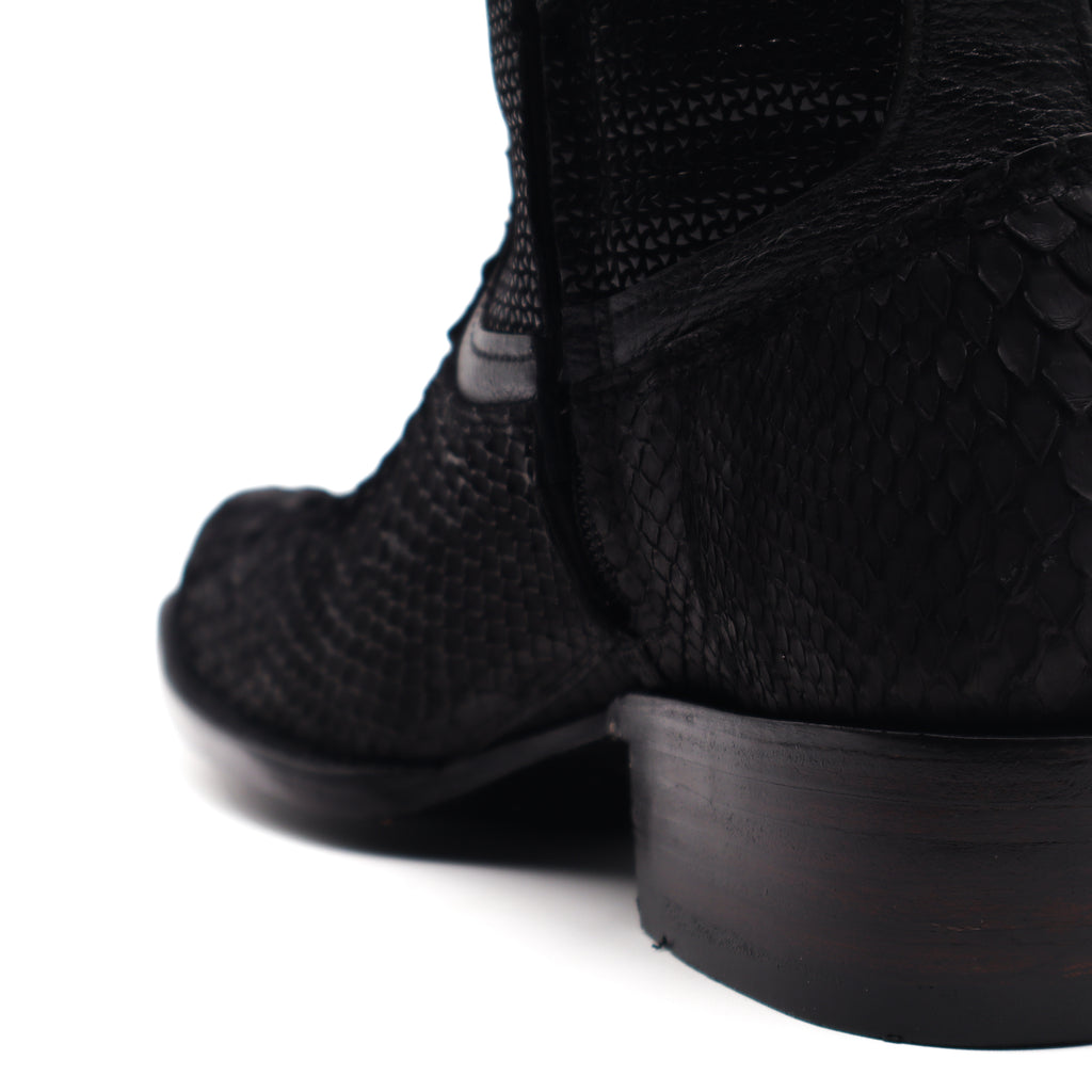 Men's Roma Frontier Exotic Original Python Zip Square Toe Boot