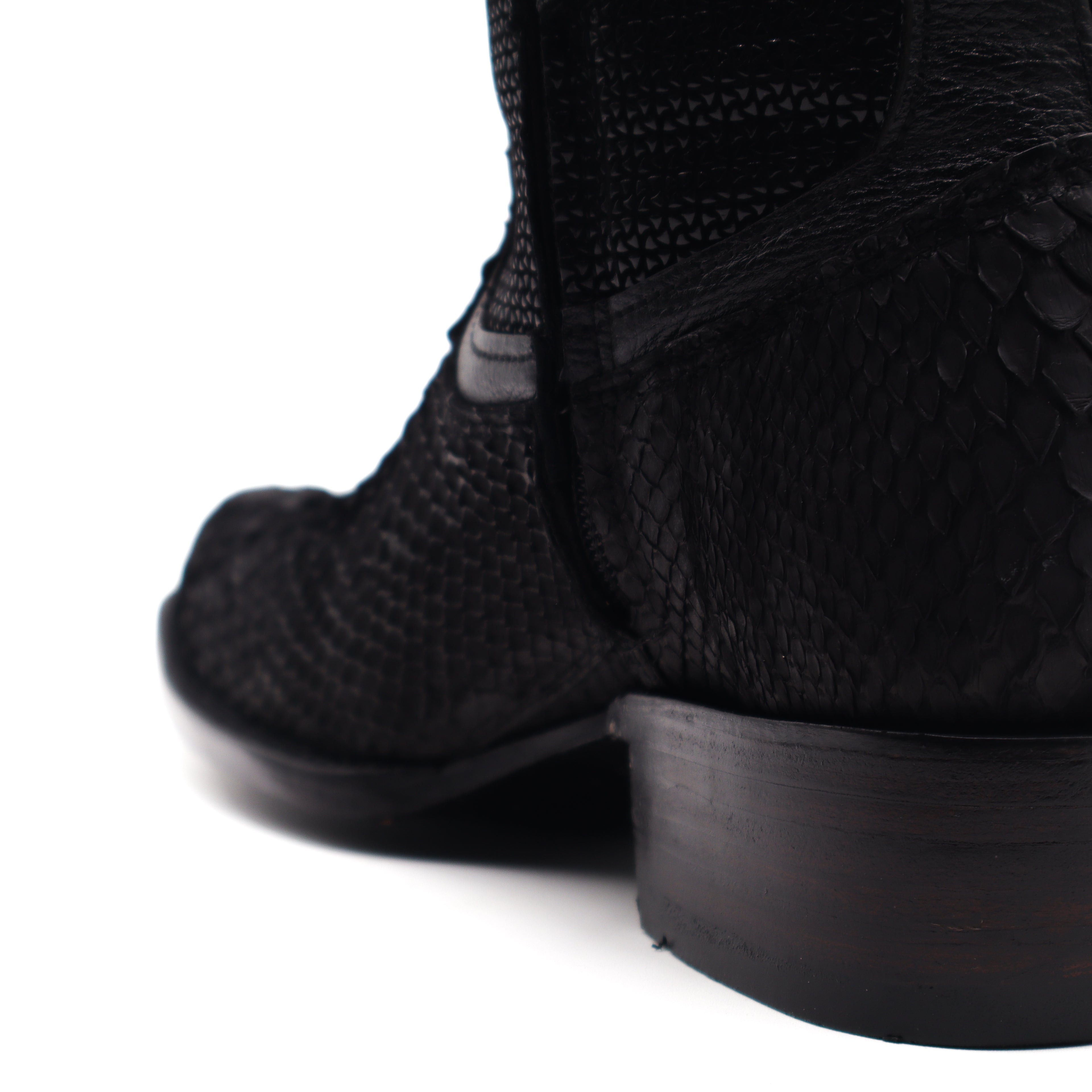 Men's Roma Frontier Exotic Original Python Zip Square Toe Boot