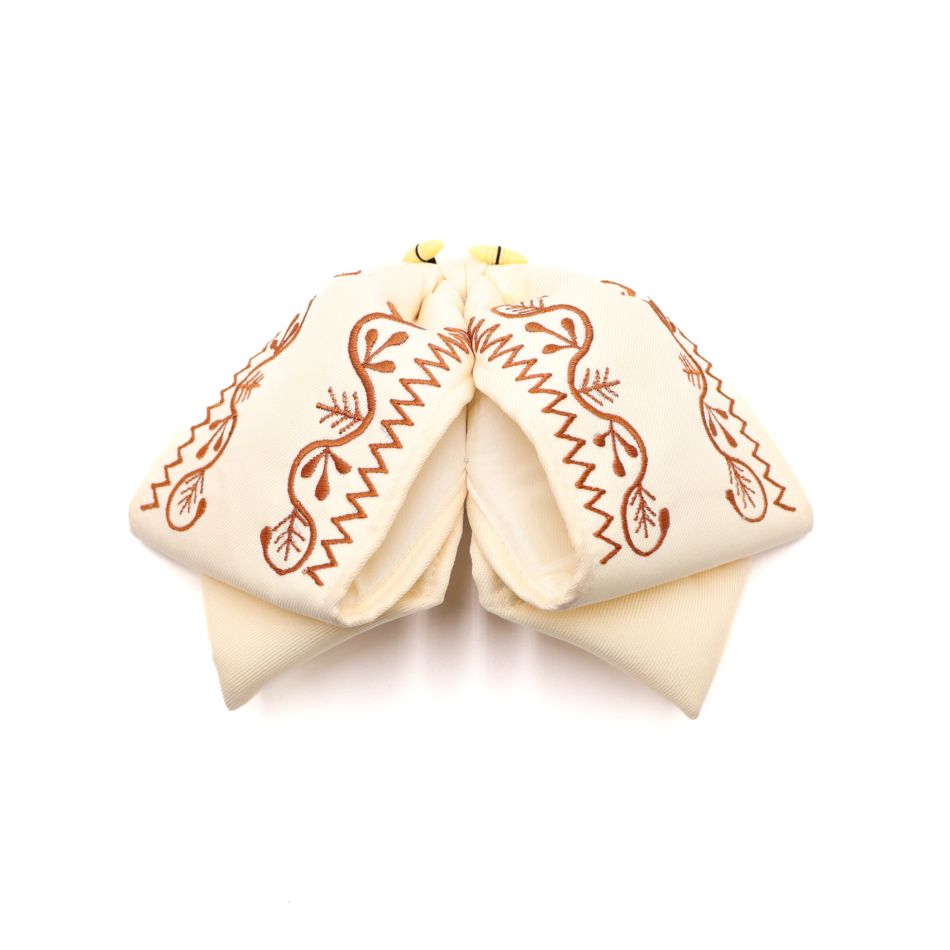 Moño Charro Bordado - Beige