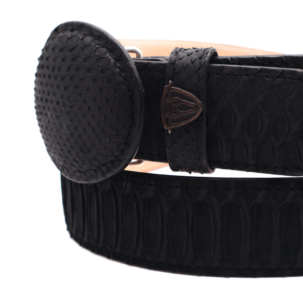 Python Belt - Black Nobuck