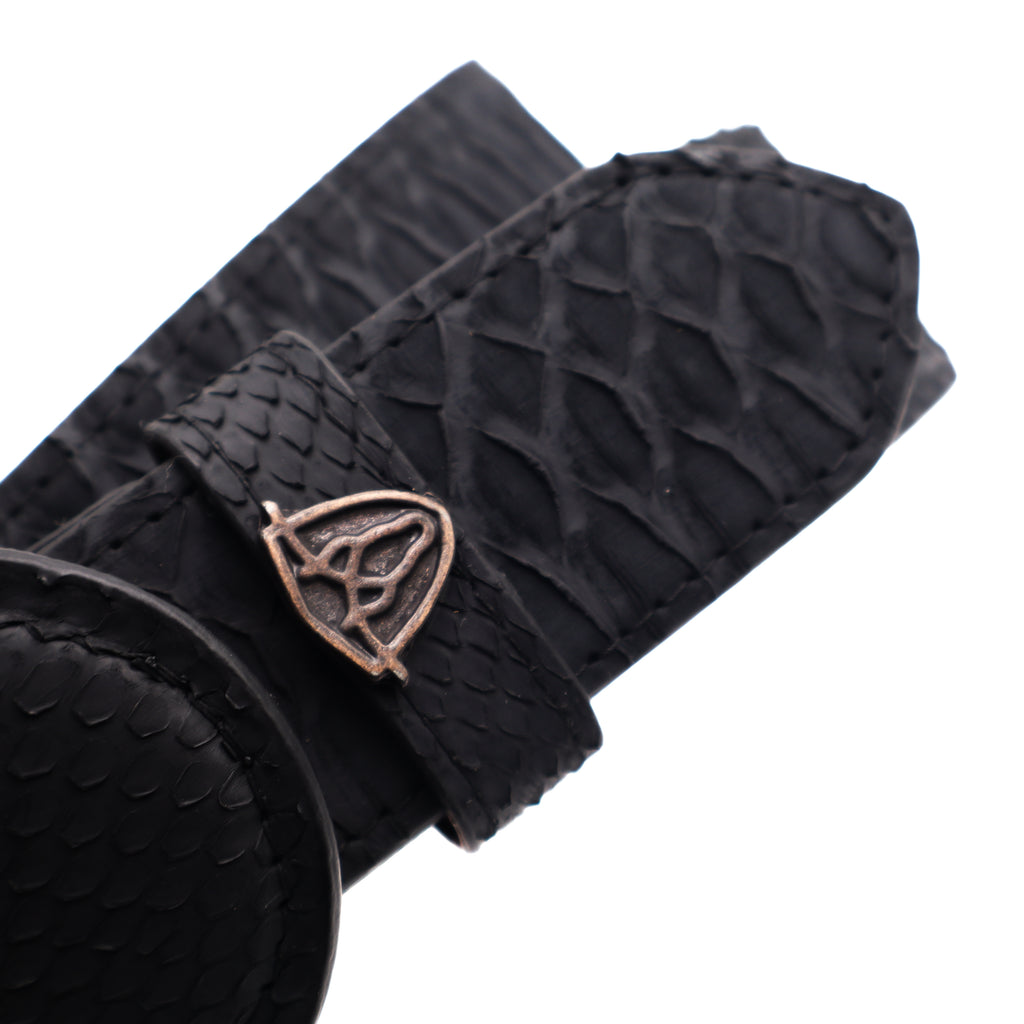 Python Belt - Black Nobuck