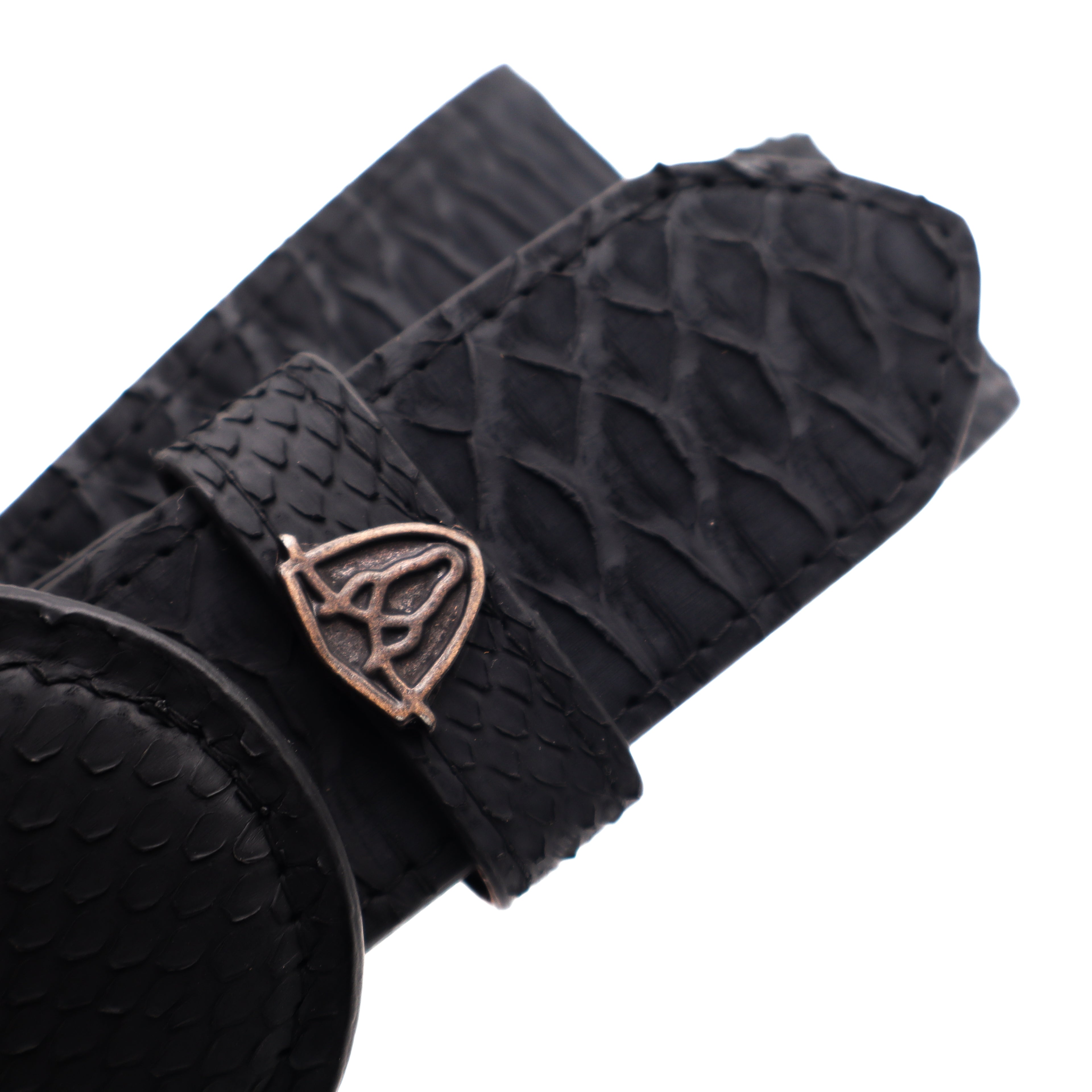 Python Belt - Black Nobuck