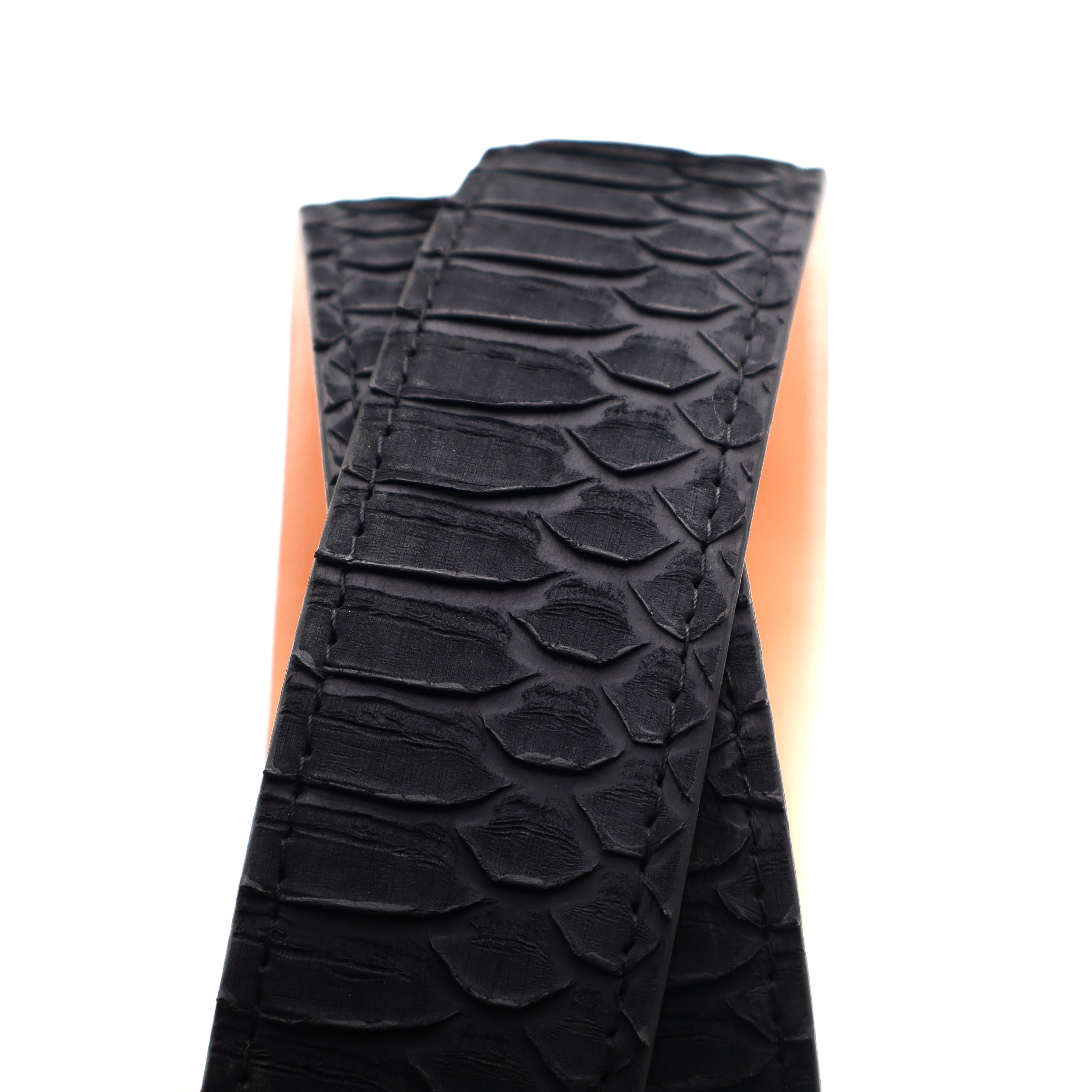 Python Belt - Black Nobuck