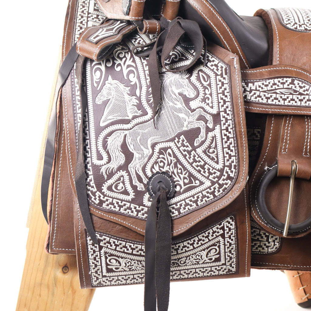 Charro Saddle 16" -  Brown | Horse Q2