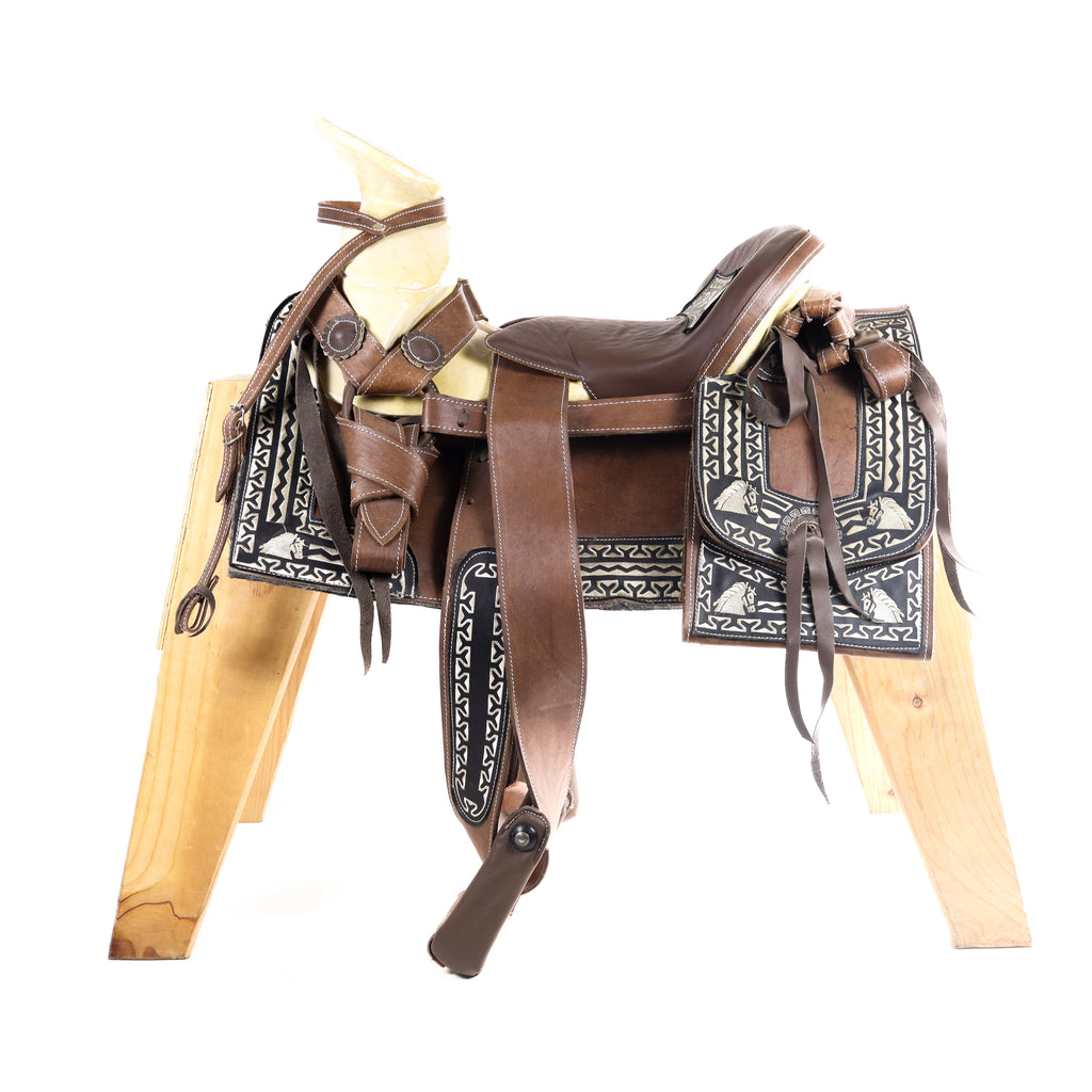 Charro Saddle 16" - Brown | Horses Q1