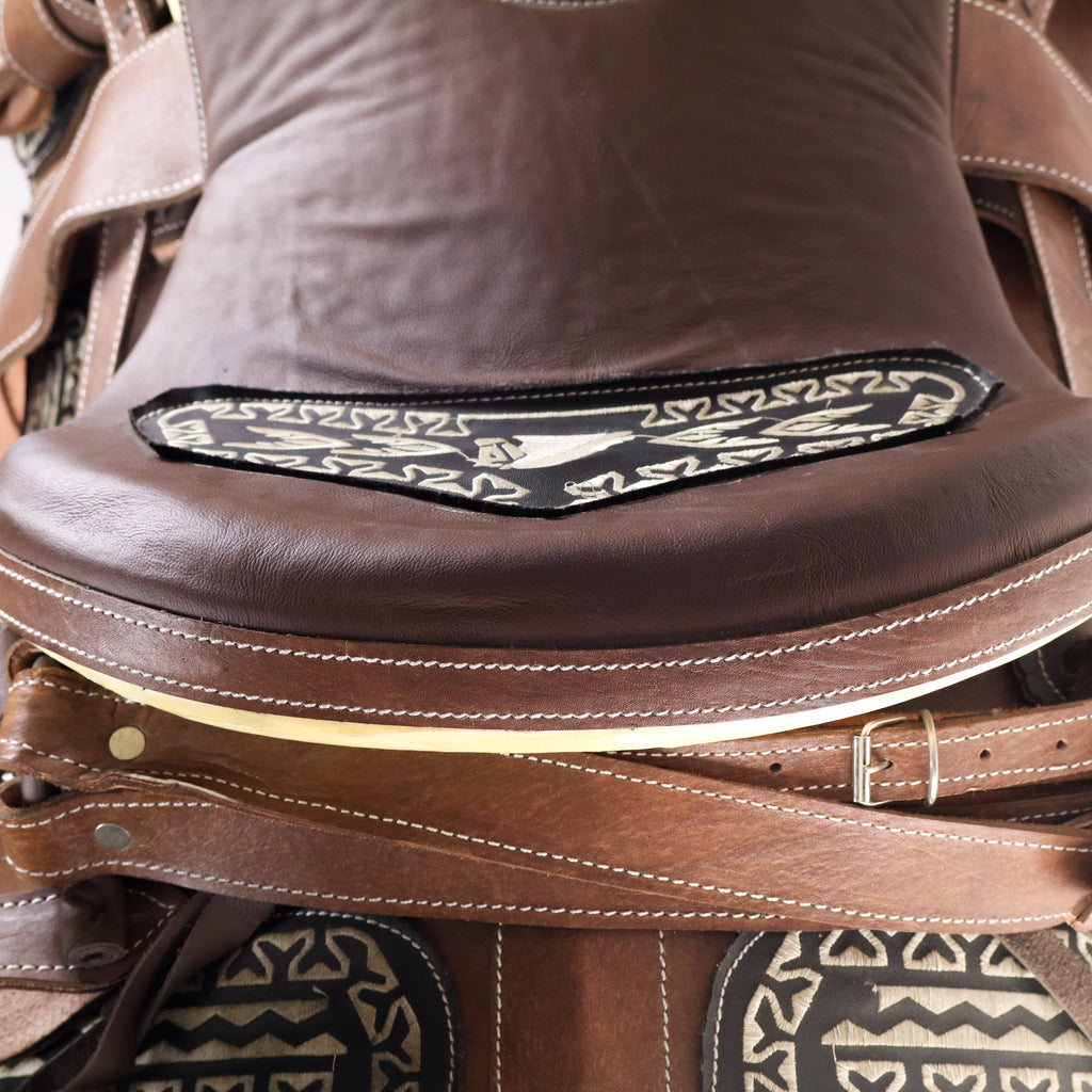 Charro Saddle 16" - Brown | Horses Q1