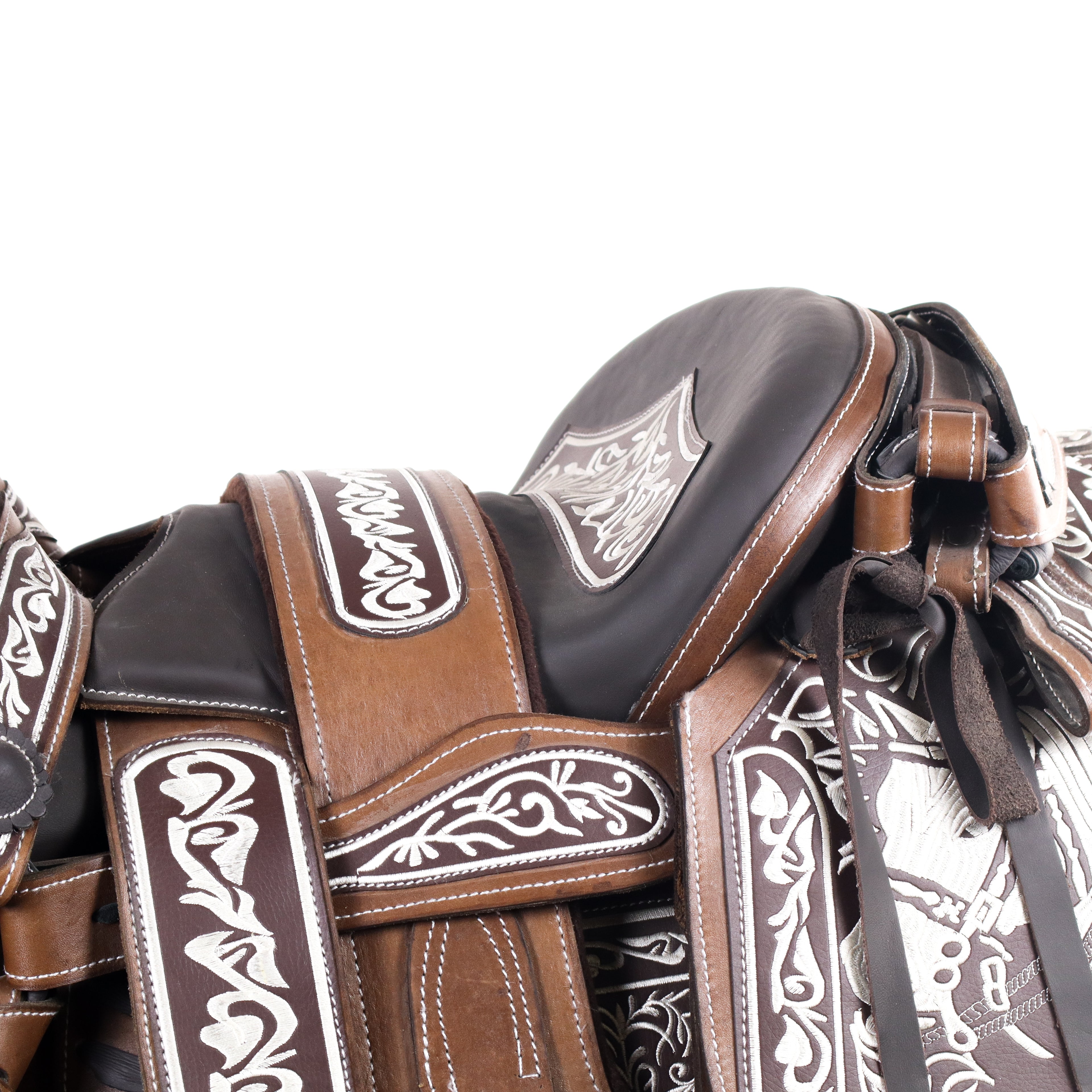 Charro Saddle 16" - Brown | Horse and Flowers Q2