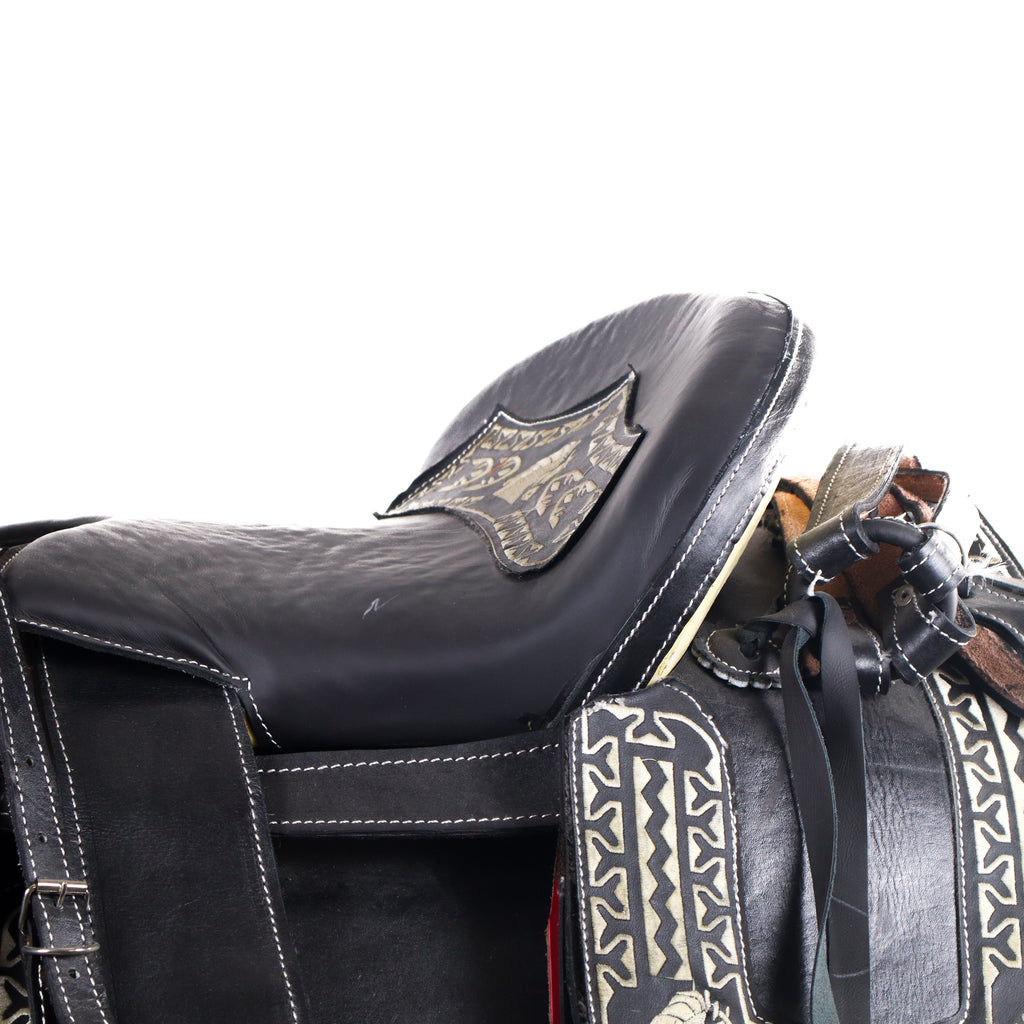 Charro Saddle 16" - Black | Horses Q1