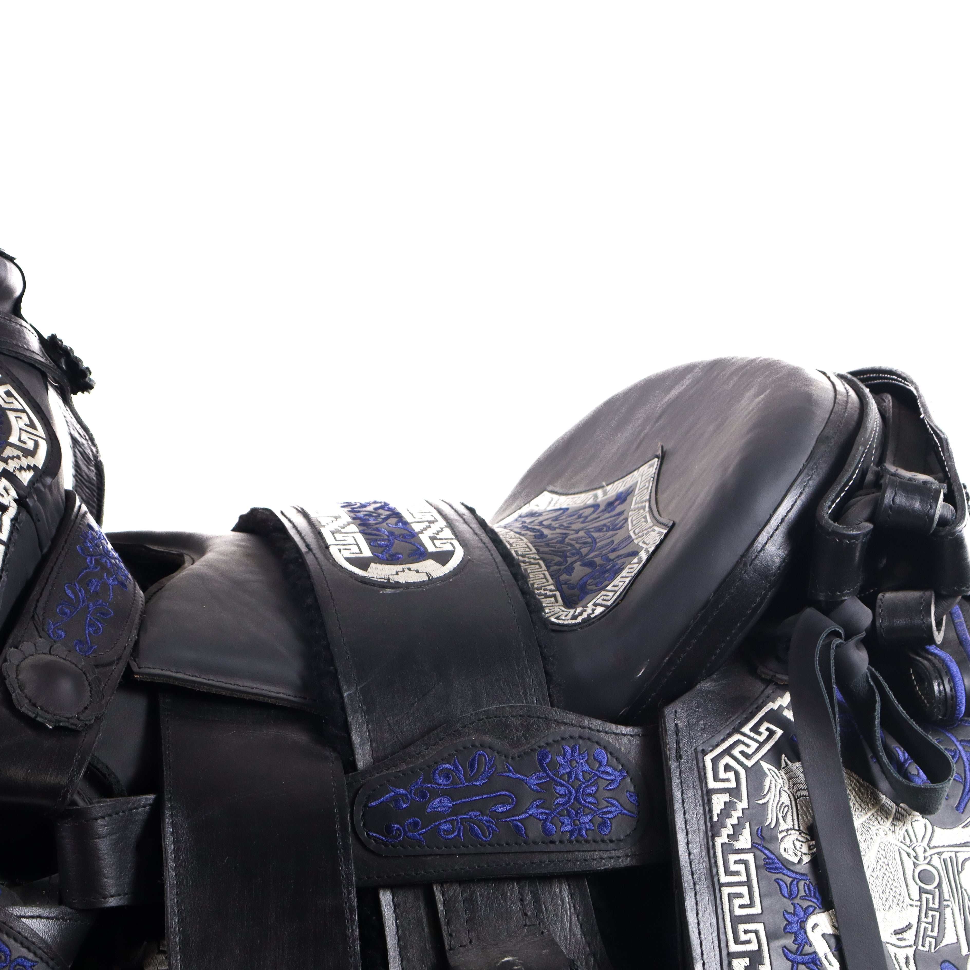 Charro Saddle 16" - Black and Blue | Horse Q2