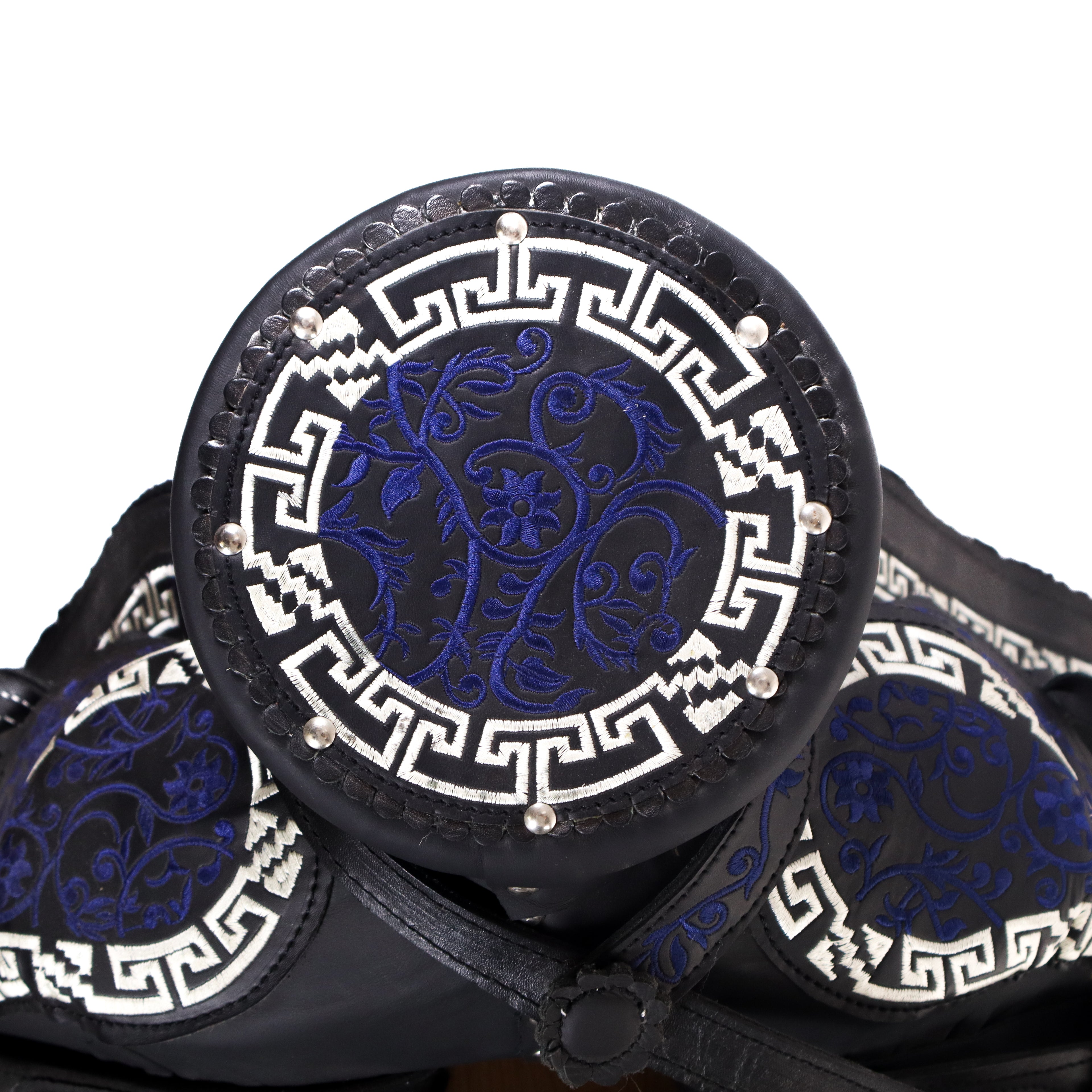 Charro Saddle 16" - Black and Blue | Horse Q2