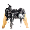 Ducktail Charro Saddle 16" - Black and Pistacchio | Horse Q3