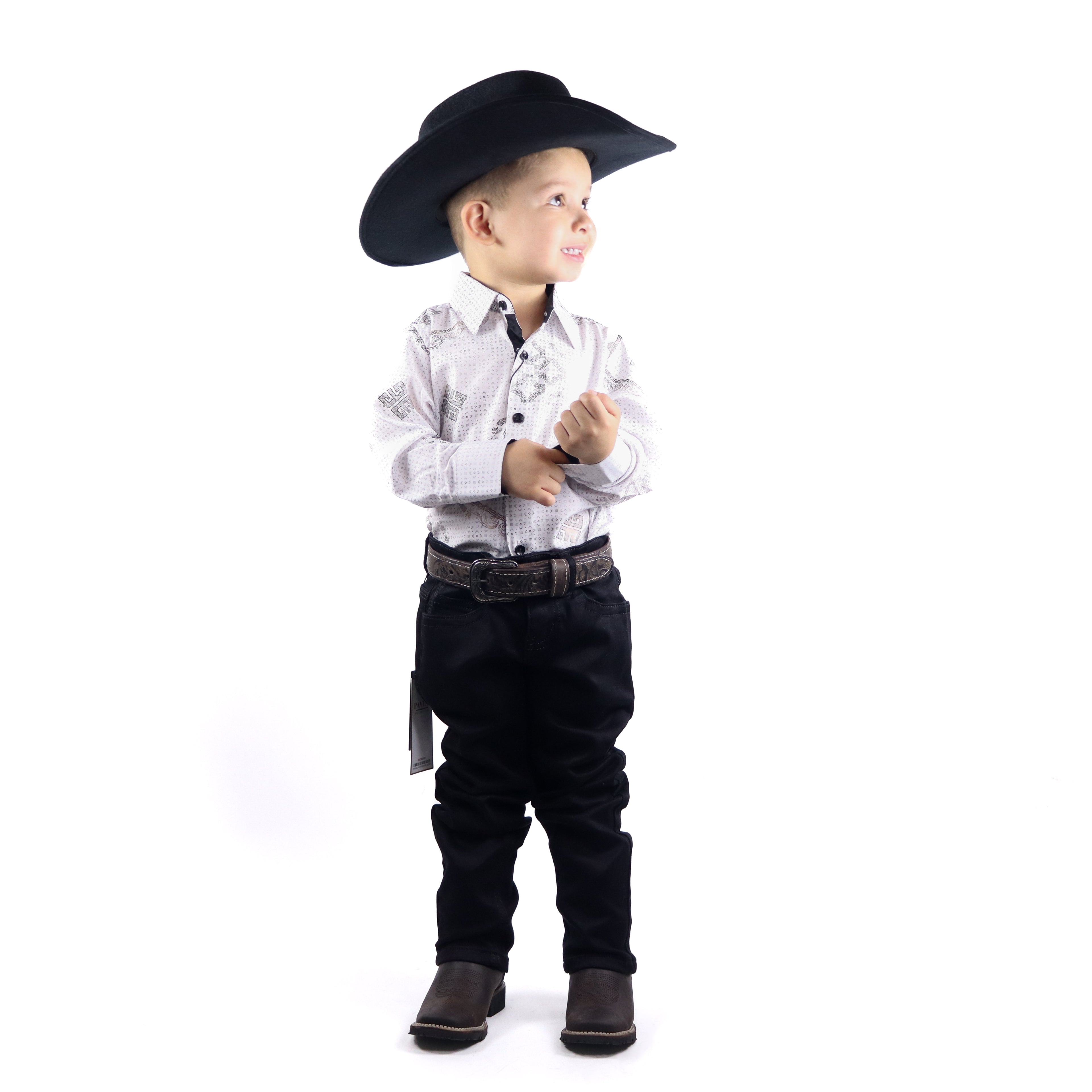 Camisa Vaquera Manga Larga Corte Clásico Para Niño - CNPV001