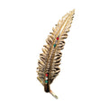 Pluma de Metal-Dorada Pedrería Tricolor
