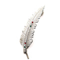 Pluma de Metal-Plateada Pedrería Tricolor