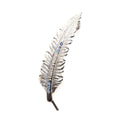 Pluma de Metal Plata -Piedra Azul