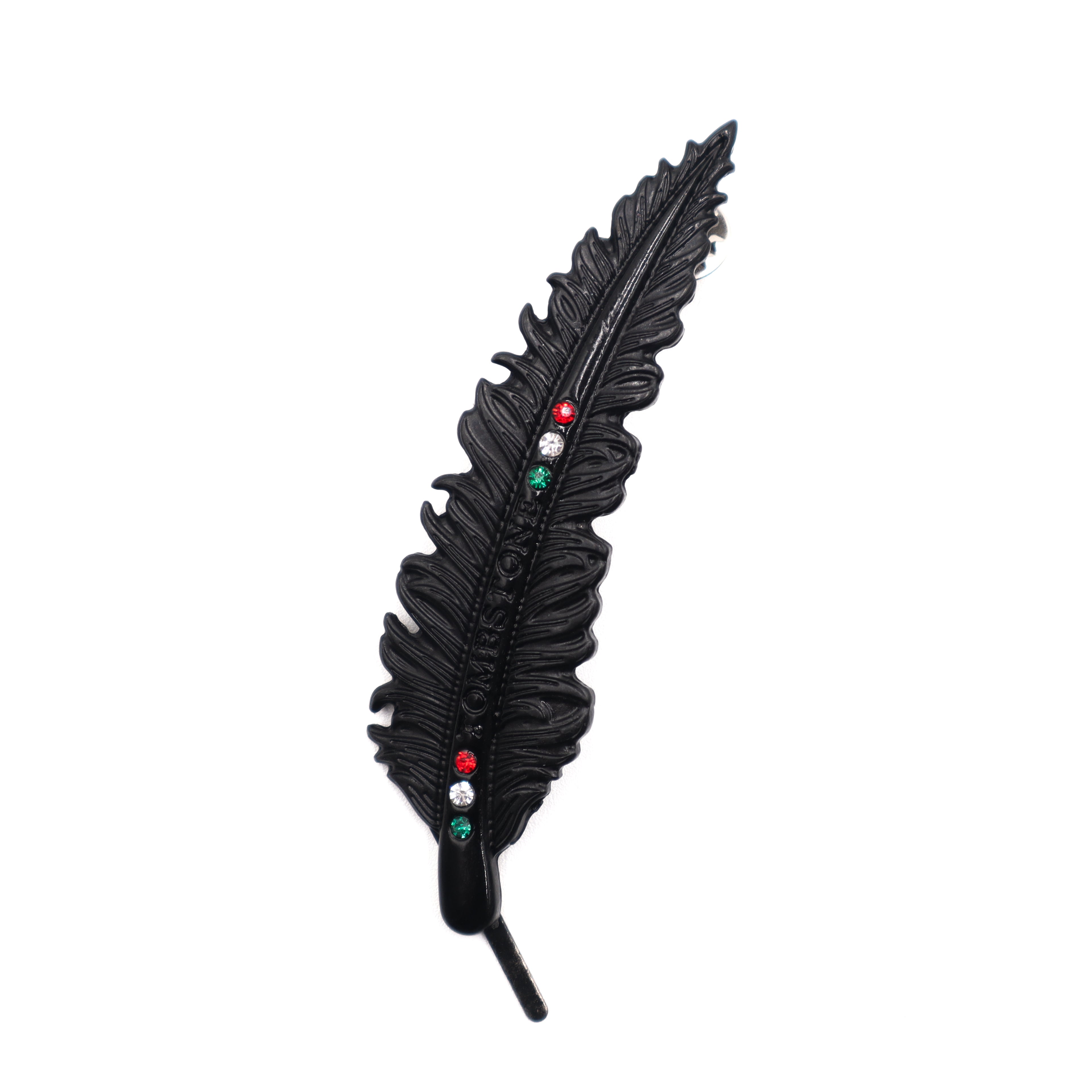 Pluma de Metal Negra - Piedra Tricolor
