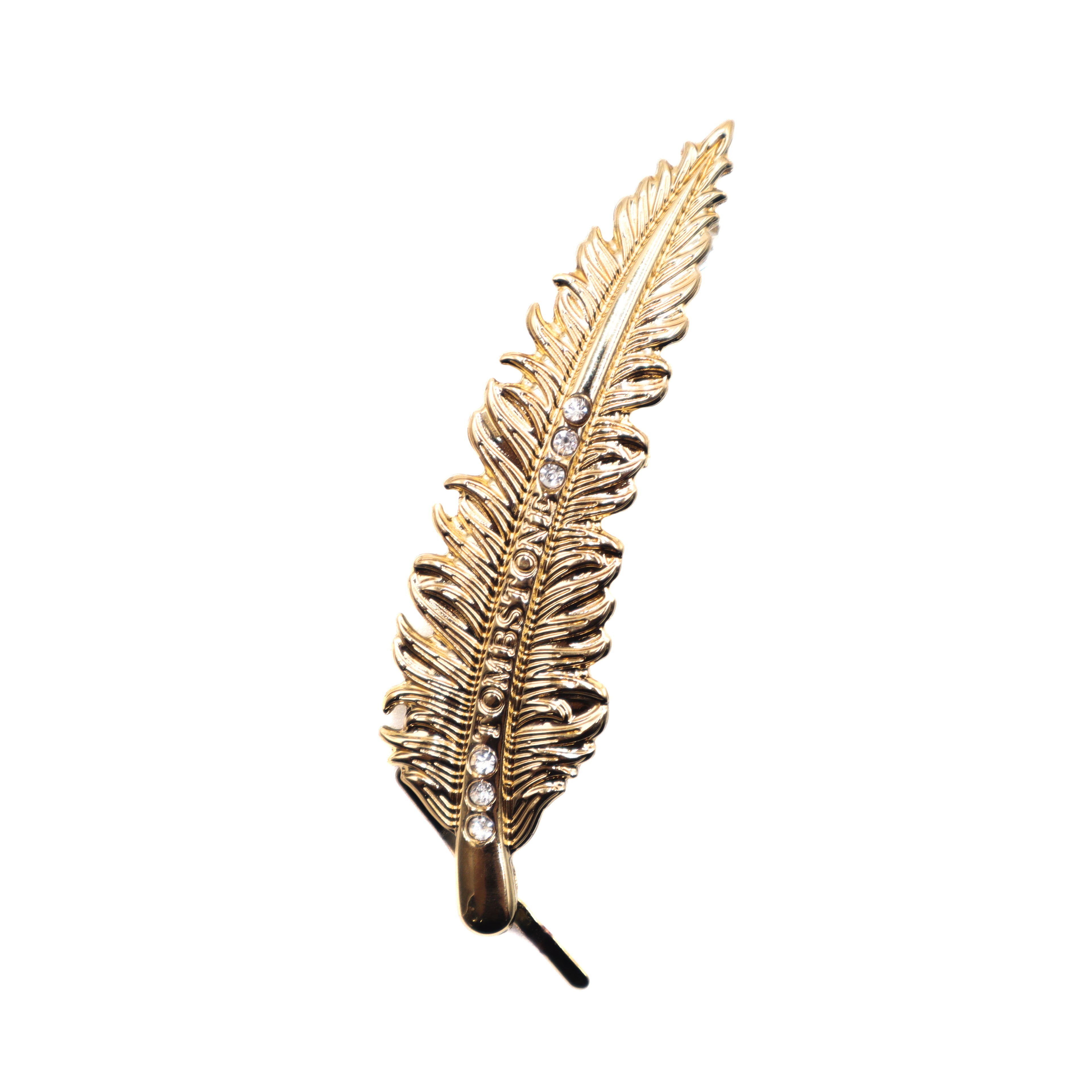 Pluma de Metal Dorada - Piedra Blanca
