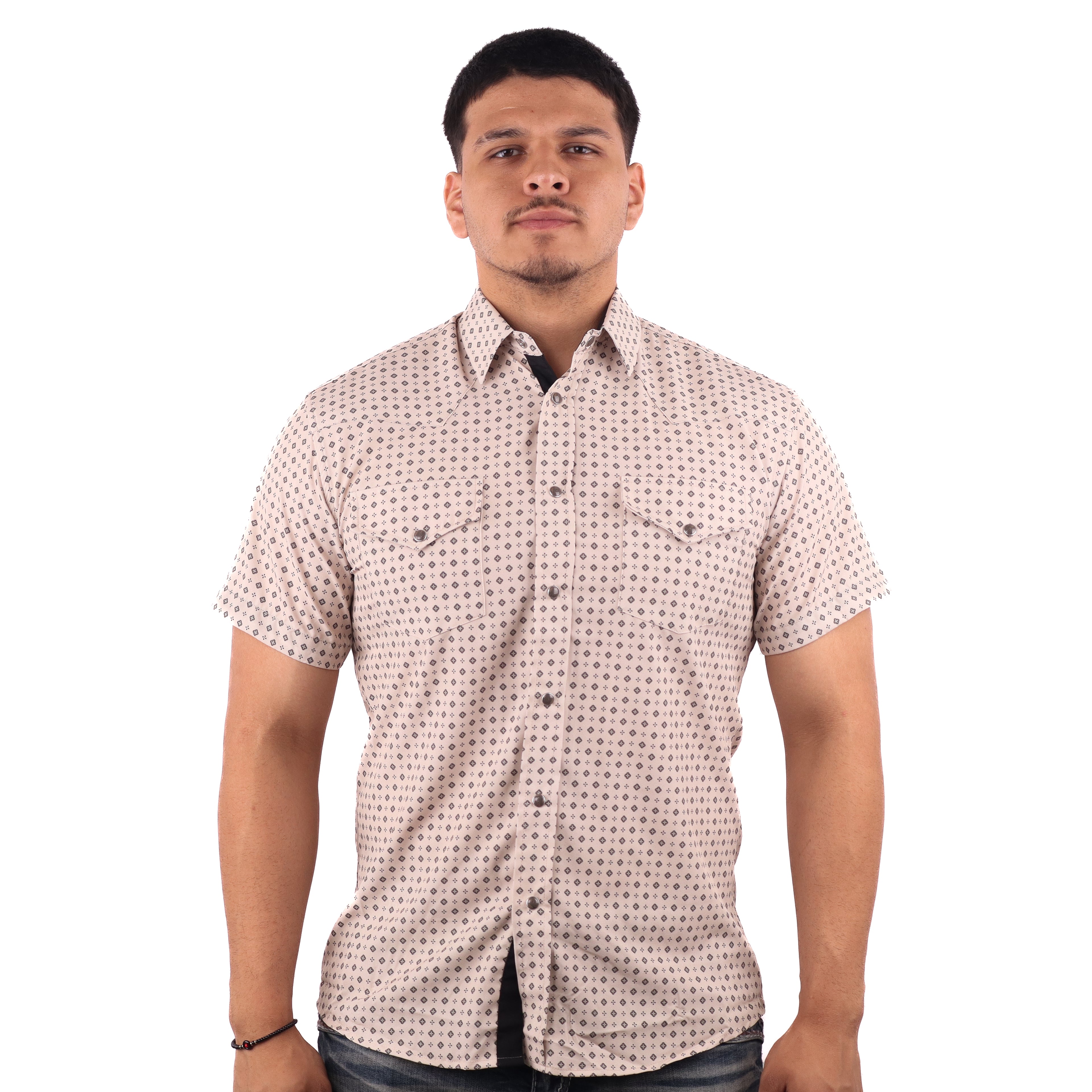 Camisa Vaquera Manga Corta Corte Clásico - PV016
