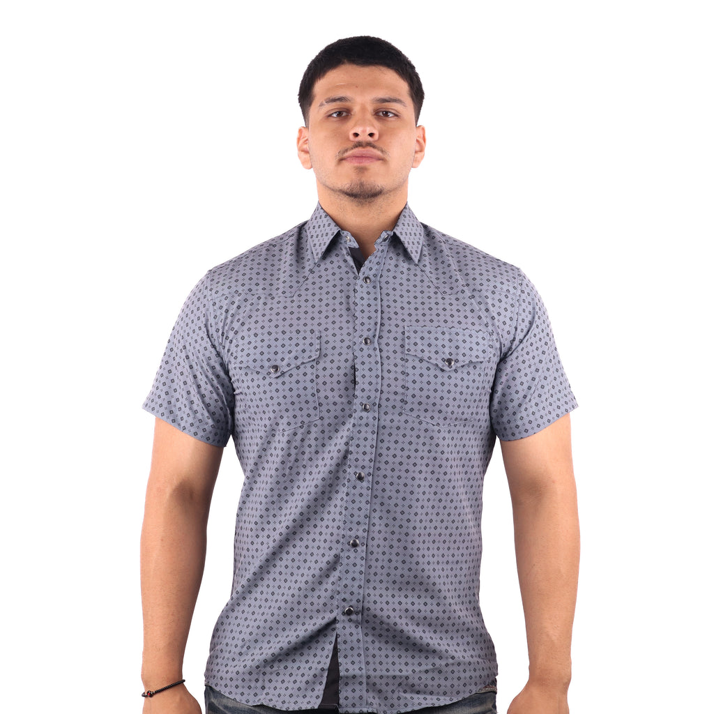 Camisa Vaquera Manga Corta Corte Clásico - PV015